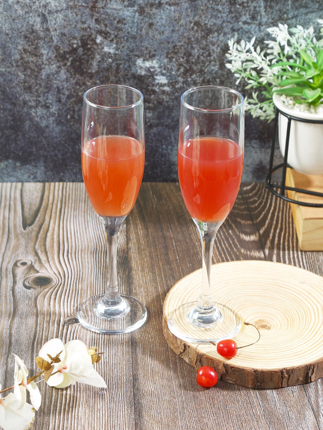 Sanjeev Kapoor Set Of 2 Transparent Glossy Glass 190 ml Each