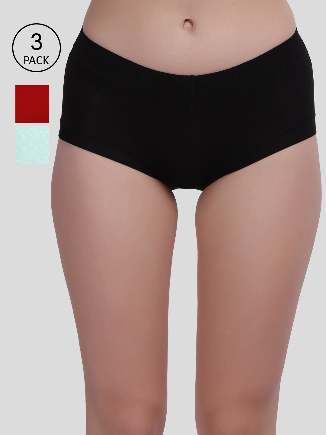 Amour Secret Women Pack Of 3 Solid Red Black Light Green Anti Microbial Hipster Briefs
Amour Secret Women Pack Of 3 Solid Red Black Light Green Anti Microbial Hipster Briefs