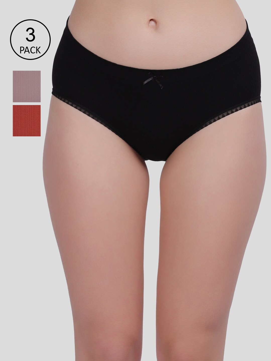 Amour Secret Women Pack Of 3 Black-Red Bean-Rust Striped Mid-Rise Hipster Briefs, Multi
Amour Secret Women Pack Of 3 Black-Red Bean-Rust Striped Mid-Rise Hipster Briefs, Multi