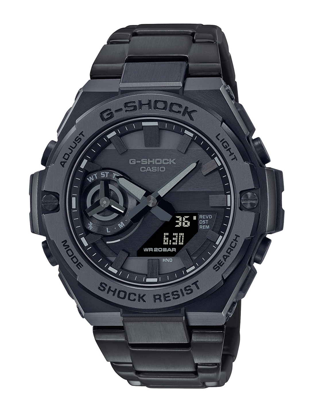 CASIO Men Black Dial & Black Stainless Steel Bracelet Style Straps Analogue and Digital Bluetooth Watch
CASIO Men Black Dial & Black Stainless Steel Bracelet Style Straps Analogue and Digital Bluetooth Watch