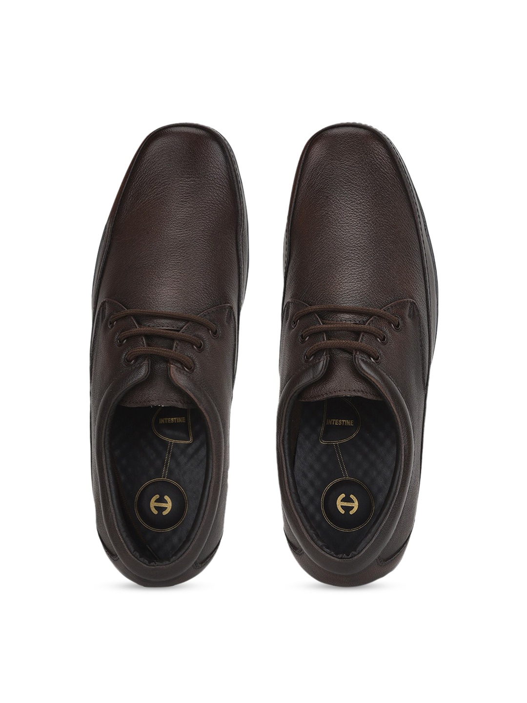 Liberty Men Leather Brown Solid Formal Derbys