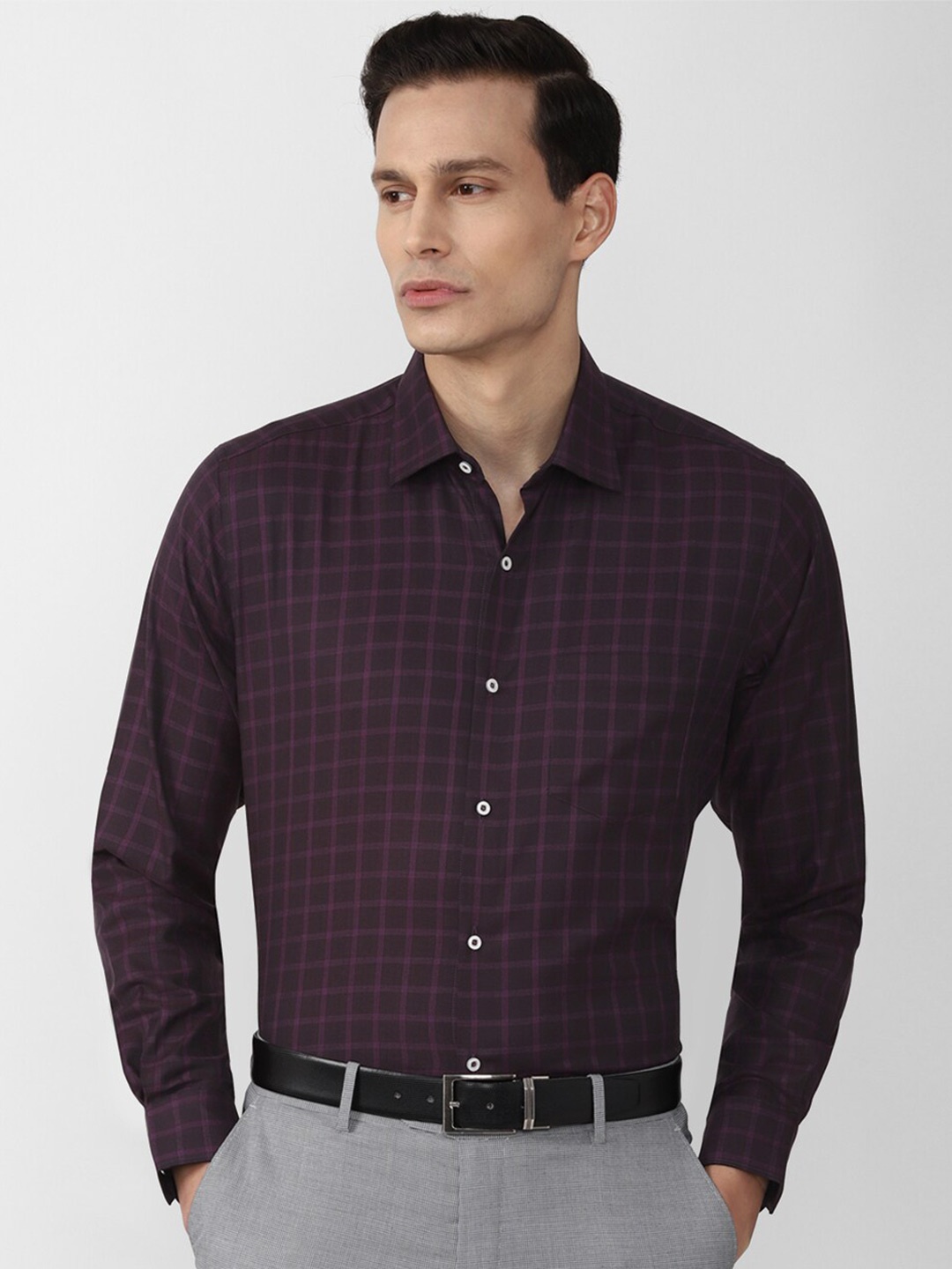 Van Heusen Men Purple Grid Tattersall Checks Checked Regular Fit Cotton Casual Shirt
Van Heusen Men Purple Grid Tattersall Checks Checked Regular Fit Cotton Casual Shirt