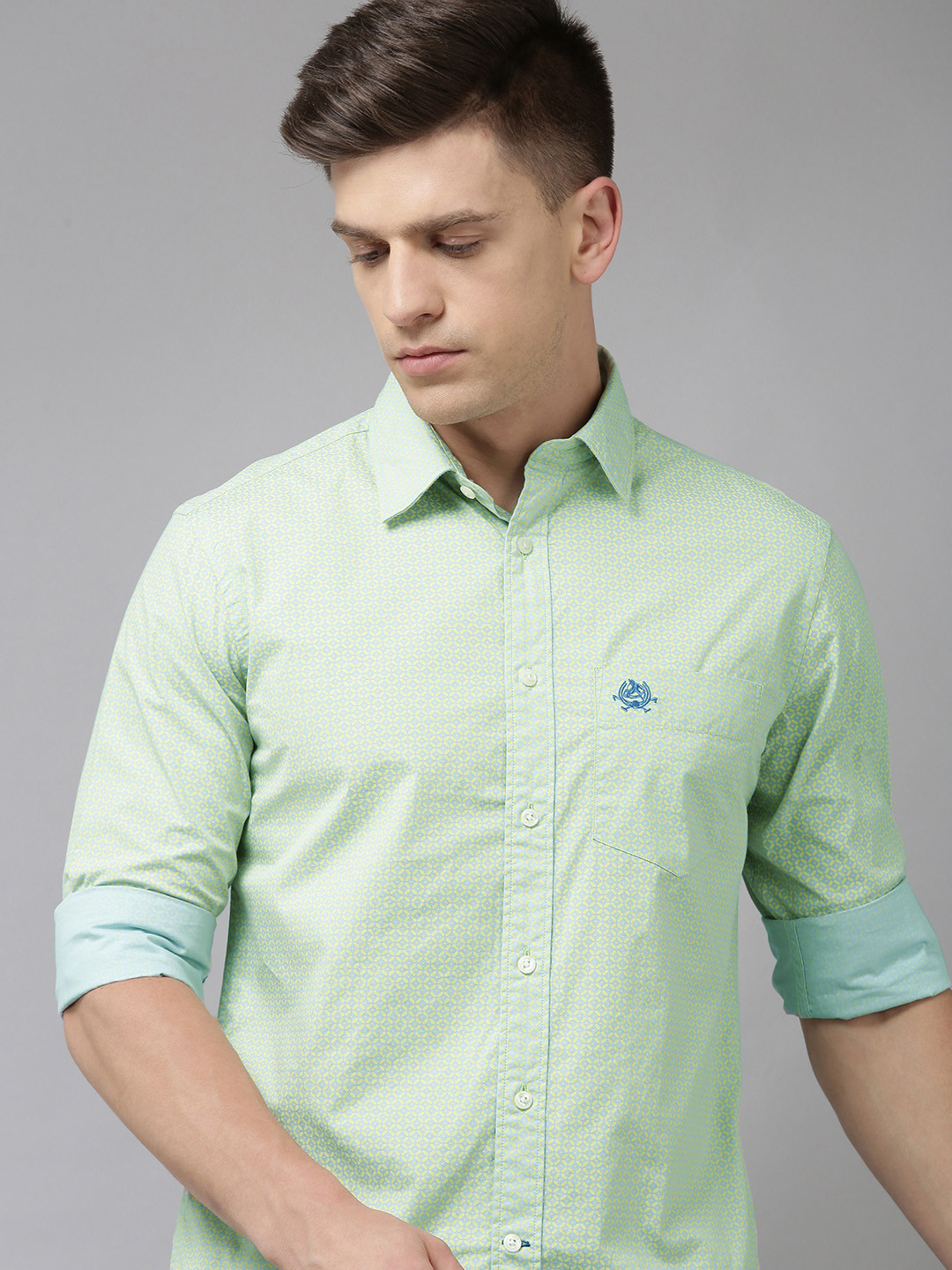 U S Polo Assn Men Yellow And Light Green Tailored Fit Printed Pure Cotton Casual Shirt
U S Polo Assn Men Yellow And Light Green Tailored Fit Printed Pure Cotton Casual Shirt