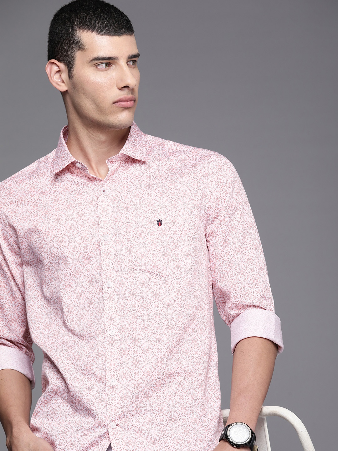 Louis Philippe Sport Men White And Rust Red Slim Fit Printed Pure Cotton Casual Shirt
Louis Philippe Sport Men White And Rust Red Slim Fit Printed Pure Cotton Casual Shirt