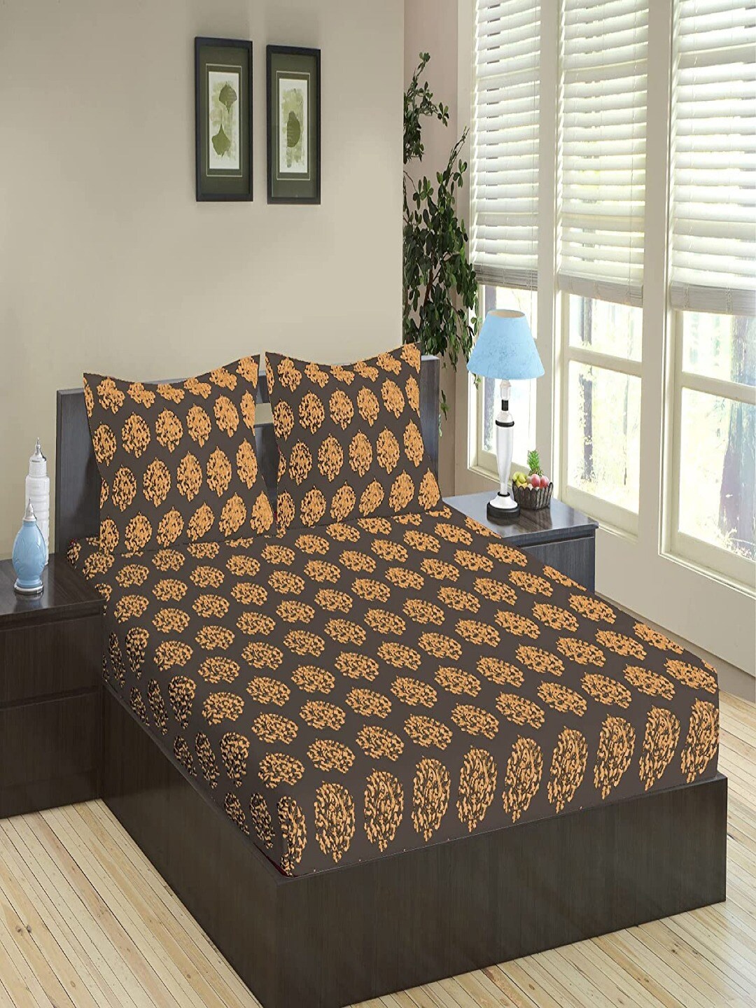 Trance Home Linen Damask Warm Grey Mustard 200 TC Queen Flat Bedsheet with 2 Pillow Covers
Trance Home Linen Damask Warm Grey Mustard 200 TC Queen Flat Bedsheet with 2 Pillow Covers