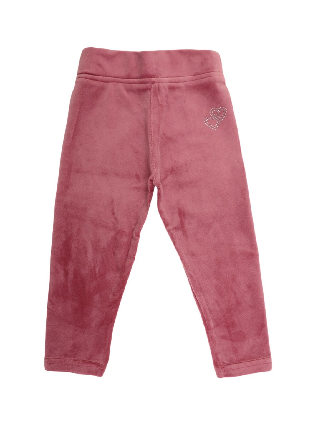 V-Mart Girls Pink Solid Ankle Length Leggings