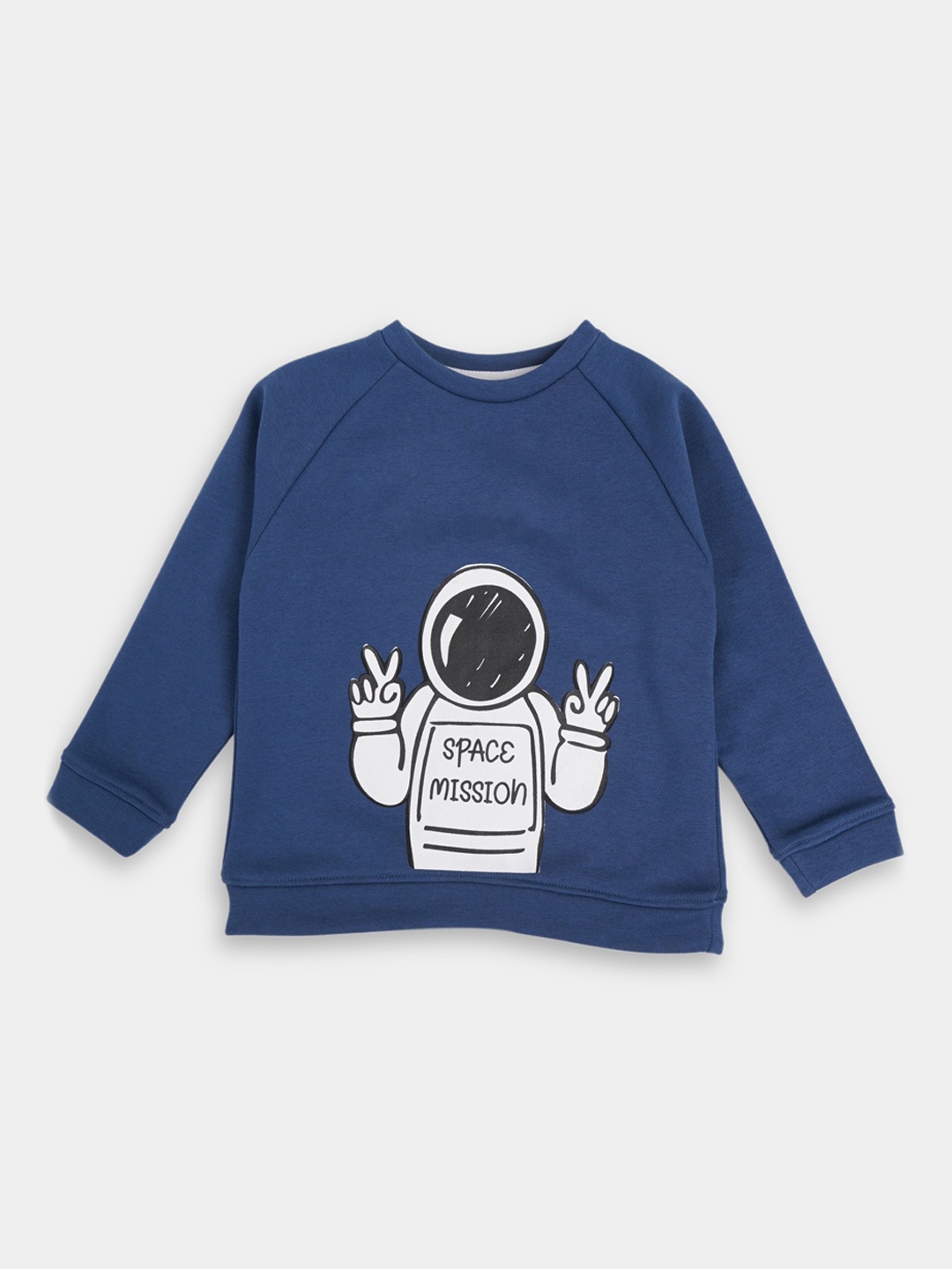 Anthrilo Boys Navy Blue Printed T-shirt with Trouser