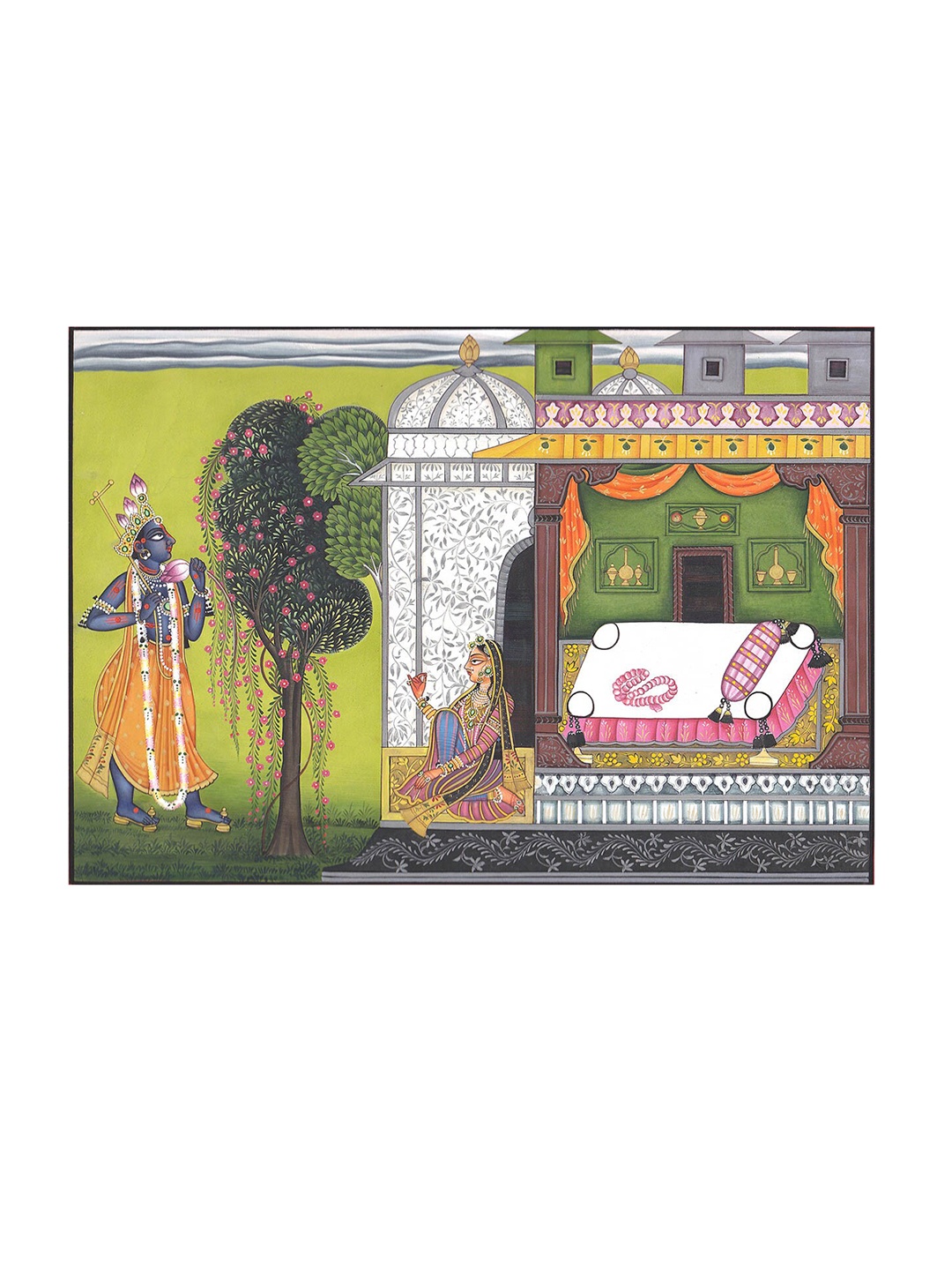 Exotic India Radha as Mugdha - Vasaksajja Nayika - Water Color Painting on Paper, Green
Exotic India Radha as Mugdha - Vasaksajja Nayika - Water Color Painting on Paper, Green