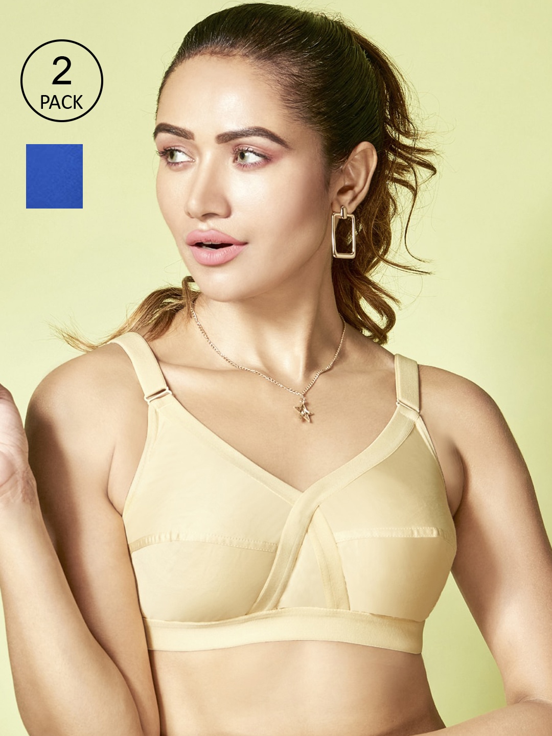 Floret Pack of 2 Non-Padded Non-Wired Full Coverage Cotton Bras with All Day Comfort, Beige
Floret Pack of 2 Non-Padded Non-Wired Full Coverage Cotton Bras with All Day Comfort, Beige