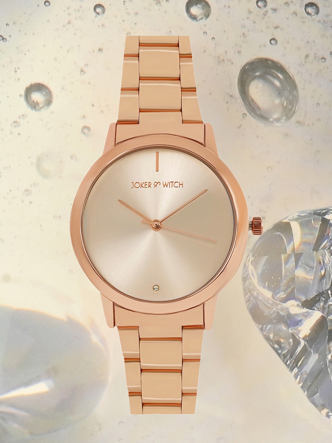 JOKER & WITCH Women Rose Gold-Toned Dial & Rose Gold Toned Stainless Steel Bracelet Style Straps Analogue Watch
JOKER & WITCH Women Rose Gold-Toned Dial & Rose Gold Toned Stainless Steel Bracelet Style Straps Analogue Watch