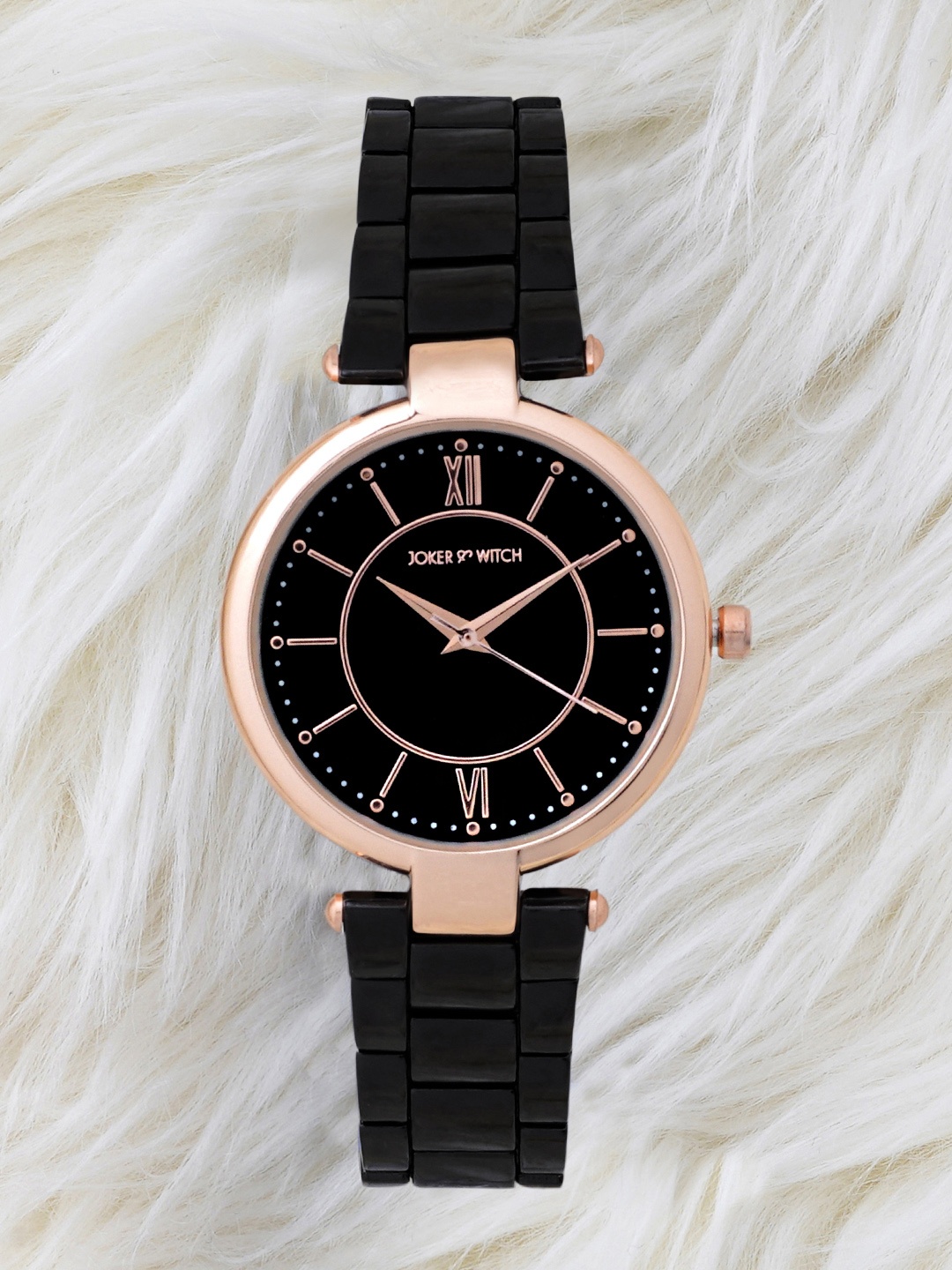 JOKER & WITCH Women Black Dial & Black Stainless Steel Bracelet Style Straps Analogue Watch
JOKER & WITCH Women Black Dial & Black Stainless Steel Bracelet Style Straps Analogue Watch