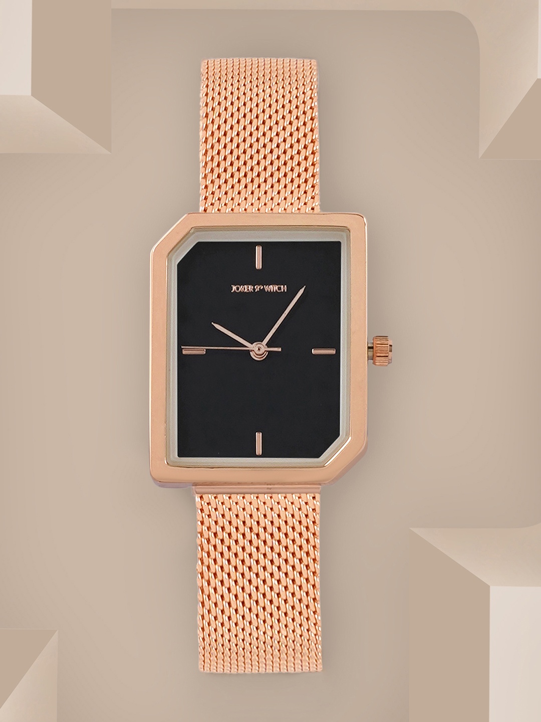 JOKER & WITCH Women Black Patterned Dial & Gold Toned Analogue Watch AMWW565, Rose gold
JOKER & WITCH Women Black Patterned Dial & Gold Toned Analogue Watch AMWW565, Rose gold