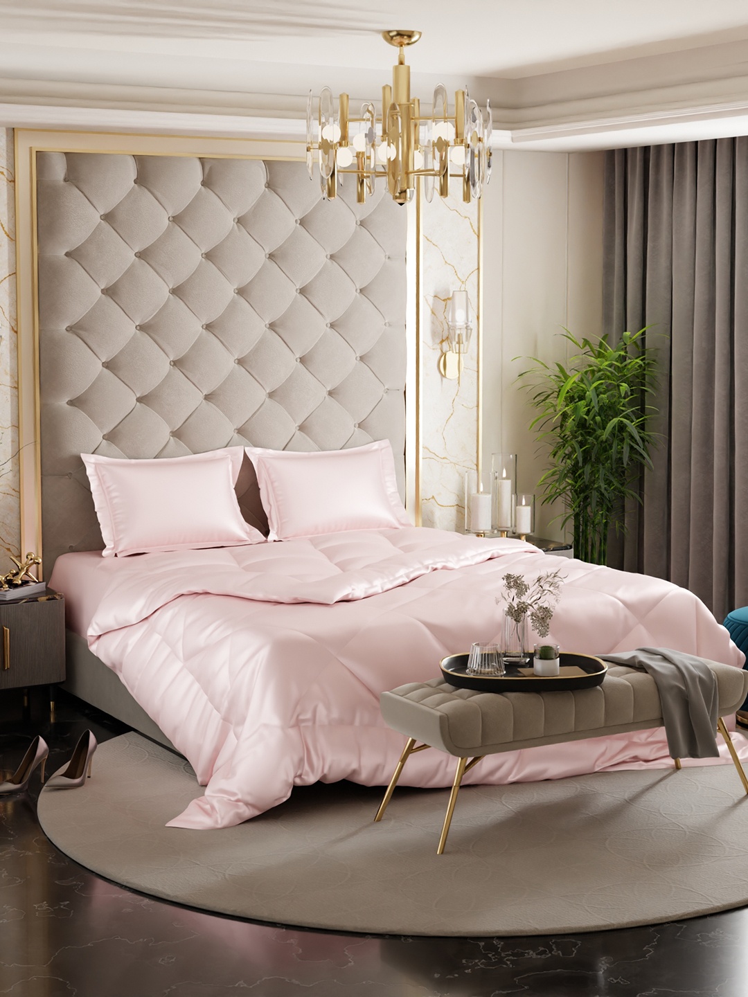 Stoa Paris Date Night Collection Pink Solid AC Room 150 GSM Double Bed Satin Comforter
Stoa Paris Date Night Collection Pink Solid AC Room 150 GSM Double Bed Satin Comforter