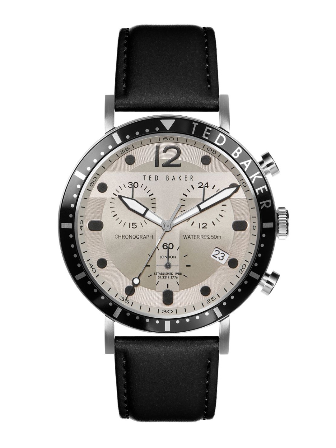 Ted Baker Men Silver-Toned Dial & Black Leather Straps Analogue Watch BKPMRS205, Champagne
Ted Baker Men Silver-Toned Dial & Black Leather Straps Analogue Watch BKPMRS205, Champagne
