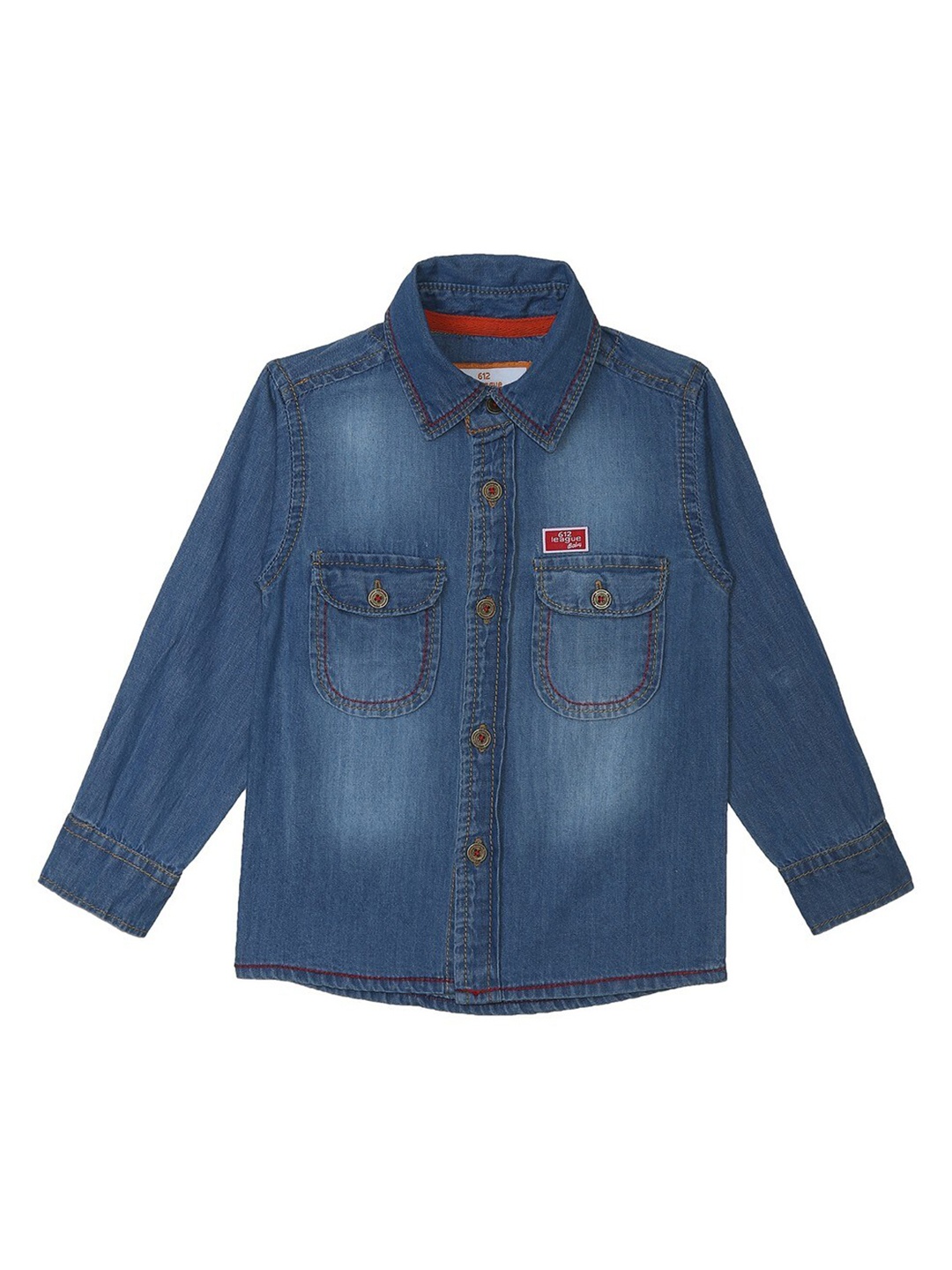 612League Boys Blue Classic Casual Shirt