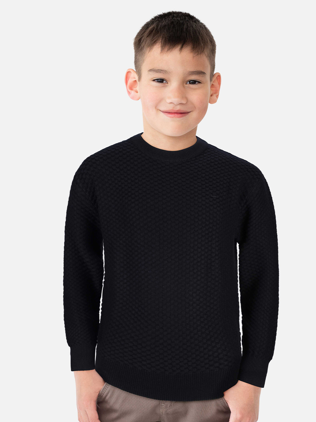 Gini and Jony Boys Black Cable Knit Full Sleeves Pullover 
Gini and Jony Boys Black Cable Knit Full Sleeves Pullover