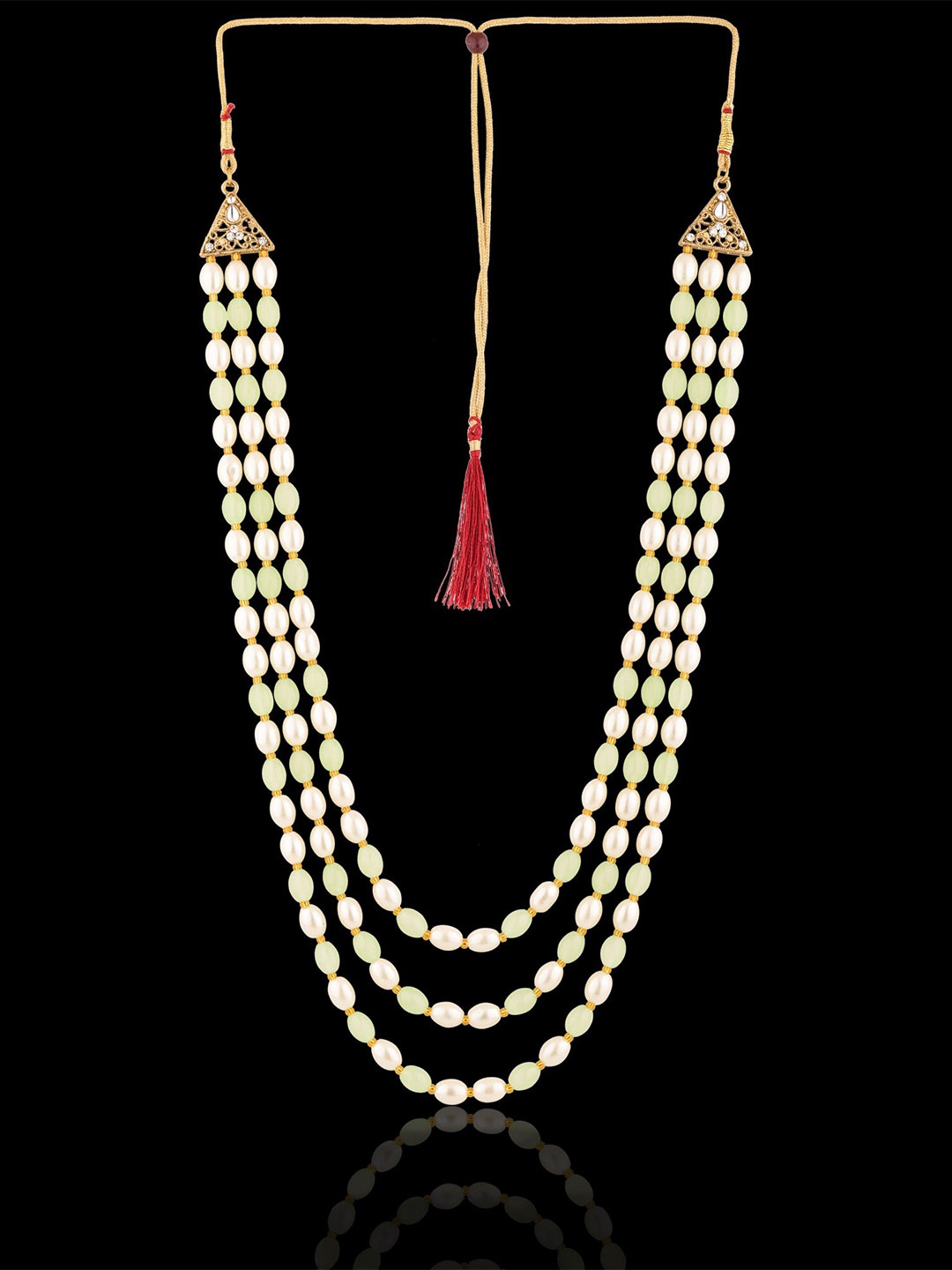 Sanjog Men White & Green Brass Pearl Layered Party Dulha Moti Mala Haar Groom Necklace
Sanjog Men White & Green Brass Pearl Layered Party Dulha Moti Mala Haar Groom Necklace