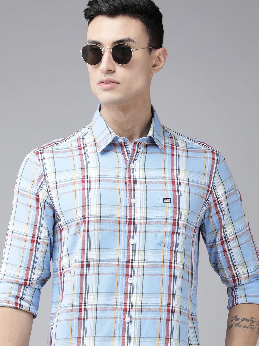 Arrow Sport Men Blue Original Slim Fit Tartan Checks Opaque Pure Cotton Casual Shirt
Arrow Sport Men Blue Original Slim Fit Tartan Checks Opaque Pure Cotton Casual Shirt