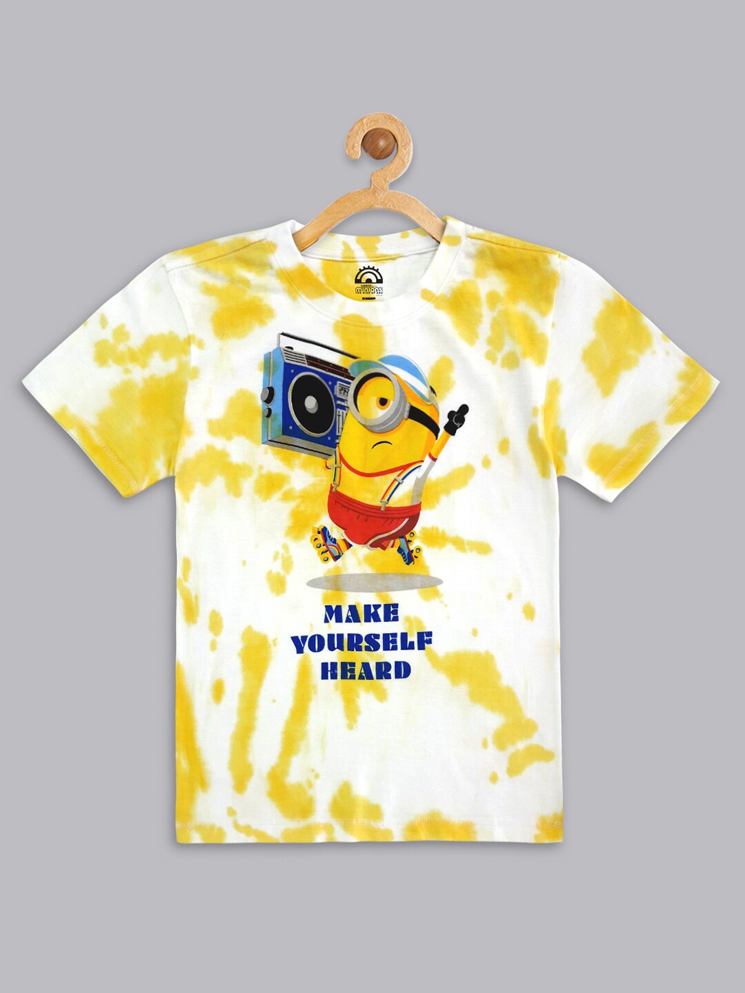 Kids Ville Kids Boys Yellow Minion Printed Tshirts