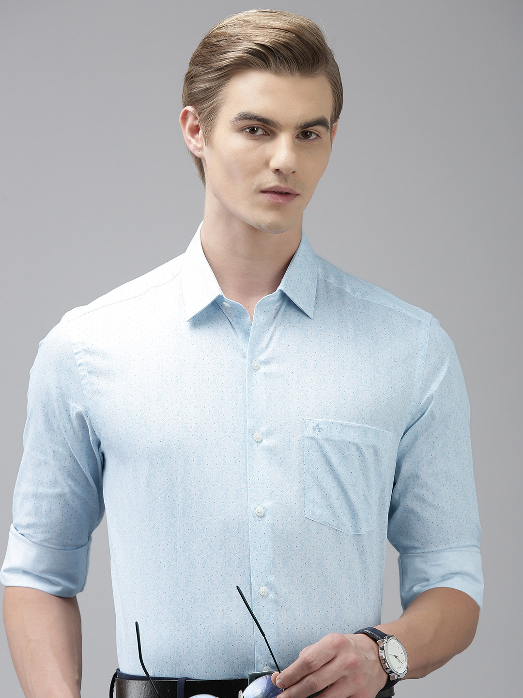 Arrow Manhattan Slim Fit Ethnic Motifs & Polka-Dots Printed Cotton Formal Shirt, Blue
Arrow Manhattan Slim Fit Ethnic Motifs & Polka-Dots Printed Cotton Formal Shirt, Blue