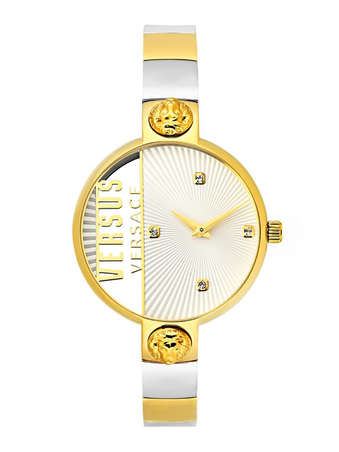 Versus Women Silver-Toned Brass Dial & Gold Toned Stainless Steel Bracelet Style Straps Analogue Watch
Versus Women Silver-Toned Brass Dial & Gold Toned Stainless Steel Bracelet Style Straps Analogue Watch