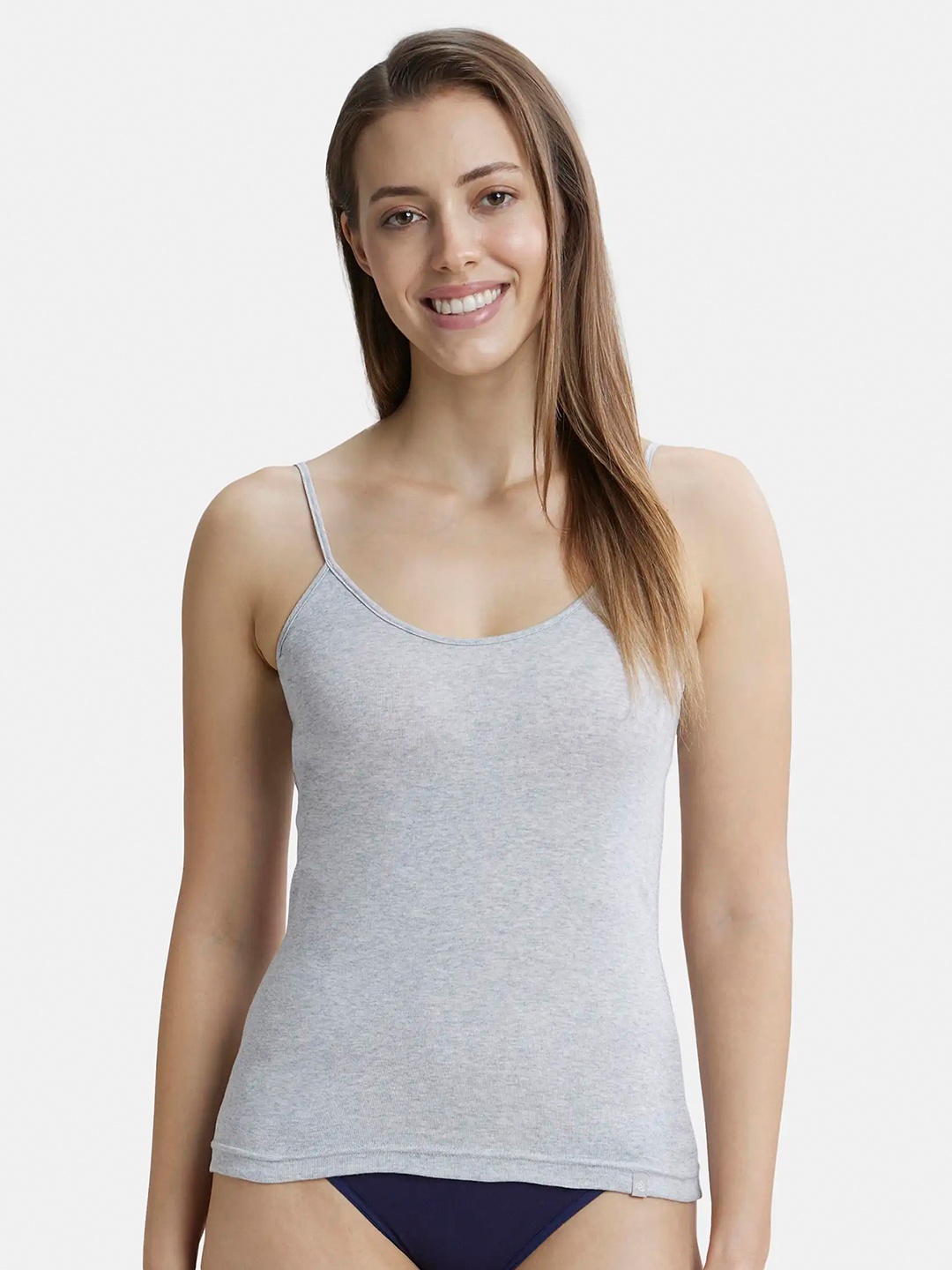 Jockey Super Combed Rib Camisole with Adjustable Straps and StayFresh Treatment -1487, Grey melange
Jockey Super Combed Rib Camisole with Adjustable Straps and StayFresh Treatment -1487, Grey melange