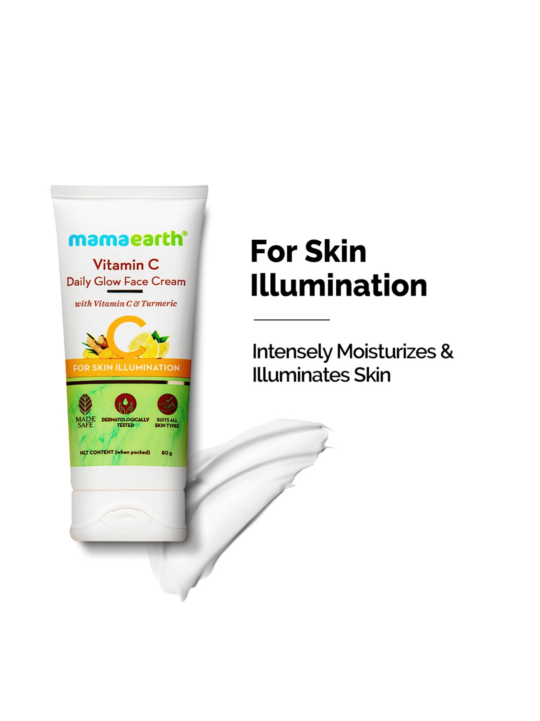 Mamaearth Vitamin C Daily Glow Face Cream With Turmeric for Skin Illumination - 80g, White
Mamaearth Vitamin C Daily Glow Face Cream With Turmeric for Skin Illumination - 80g, White