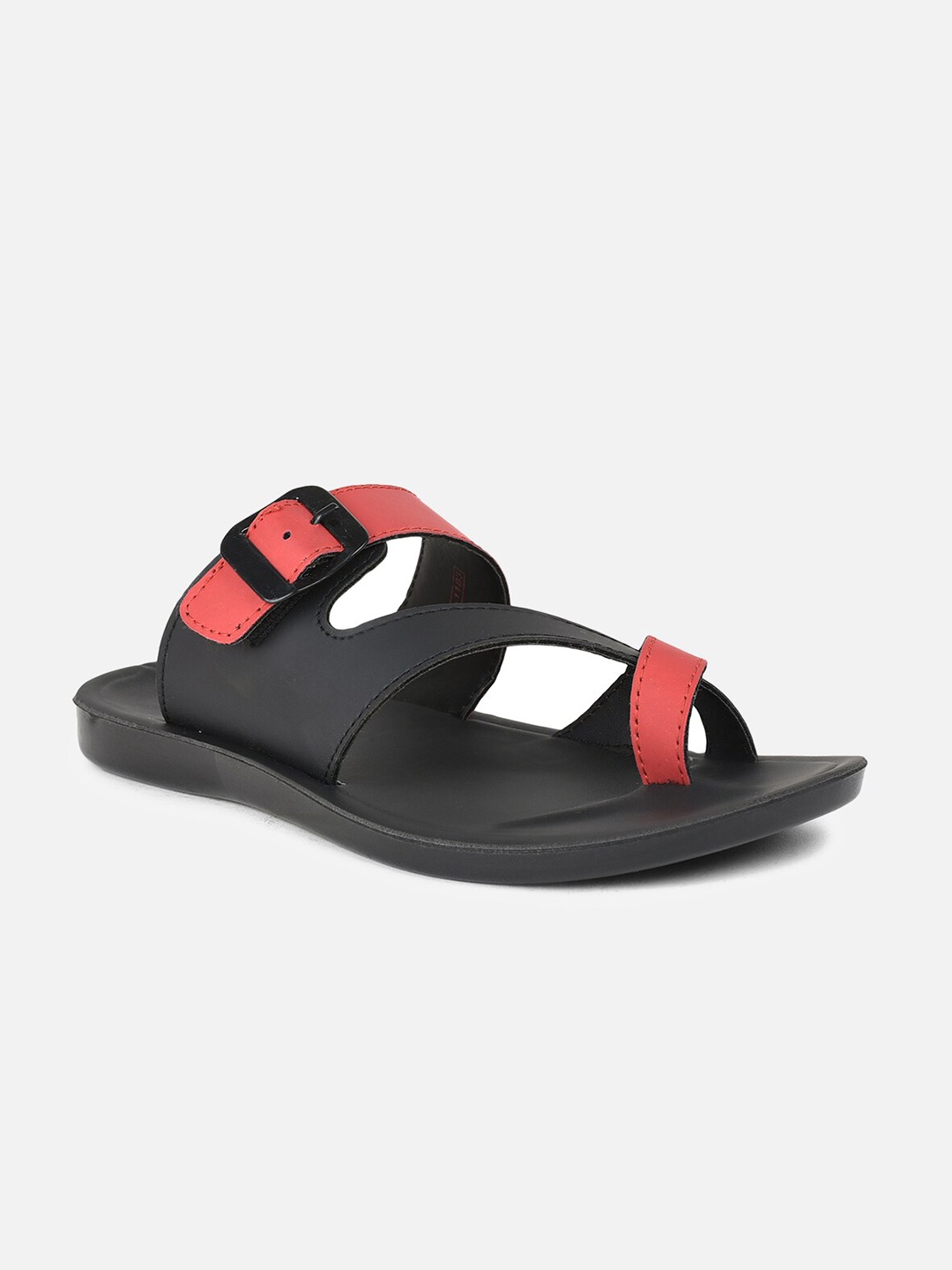 Aqualite Men Black & Red Comfort Sandals