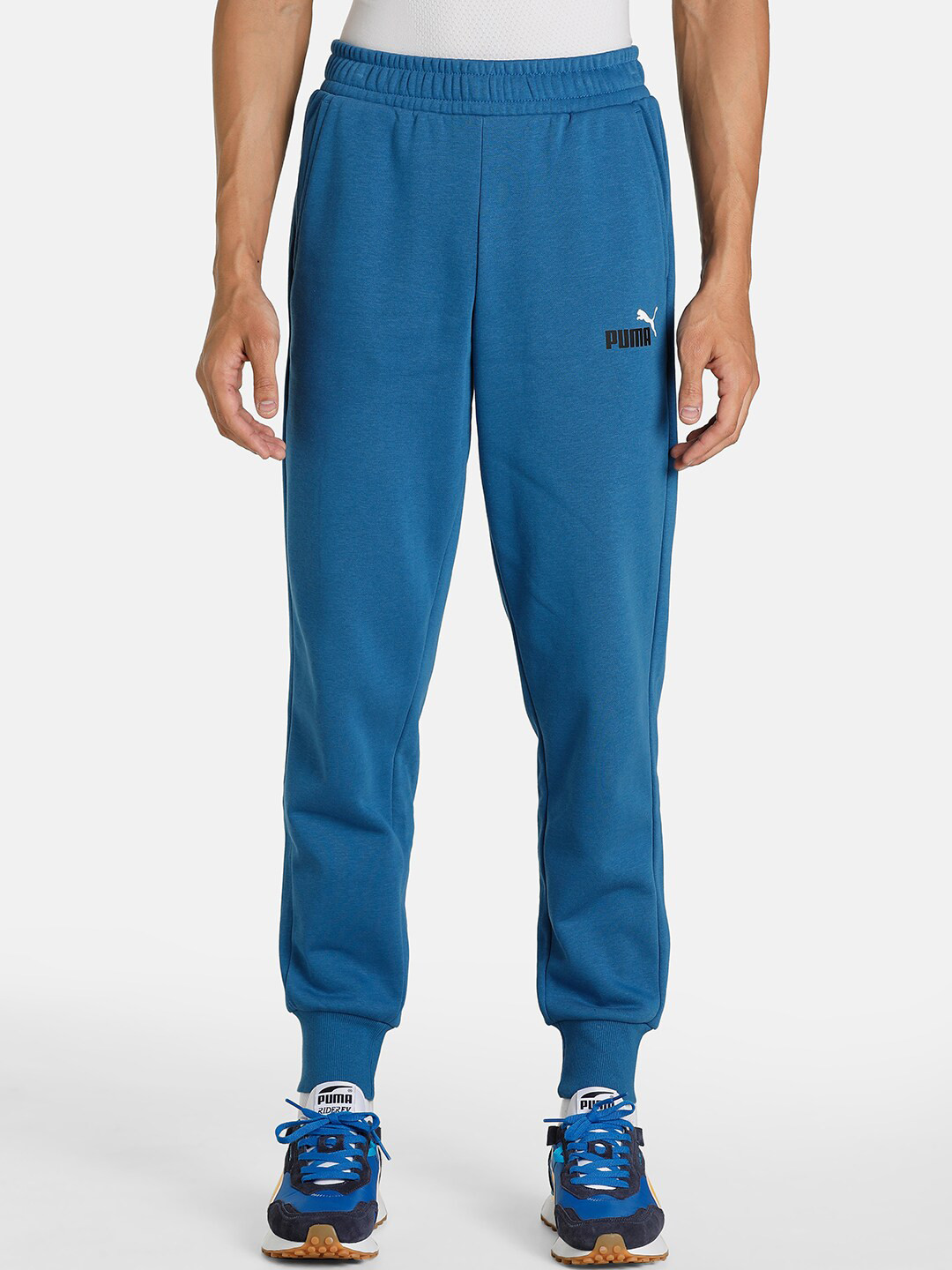 Puma Men Blue Solid Essential+ 2 Colour Big Logo Pants 
Puma Men Blue Solid Essential+ 2 Colour Big Logo Pants