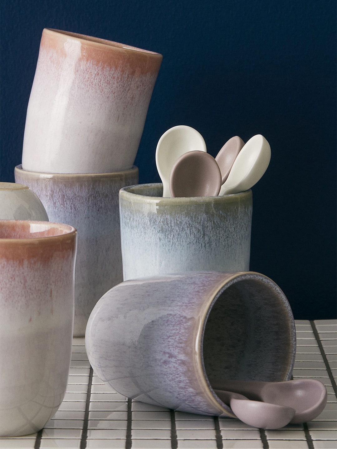 H&M Pink Solid Stoneware cup
