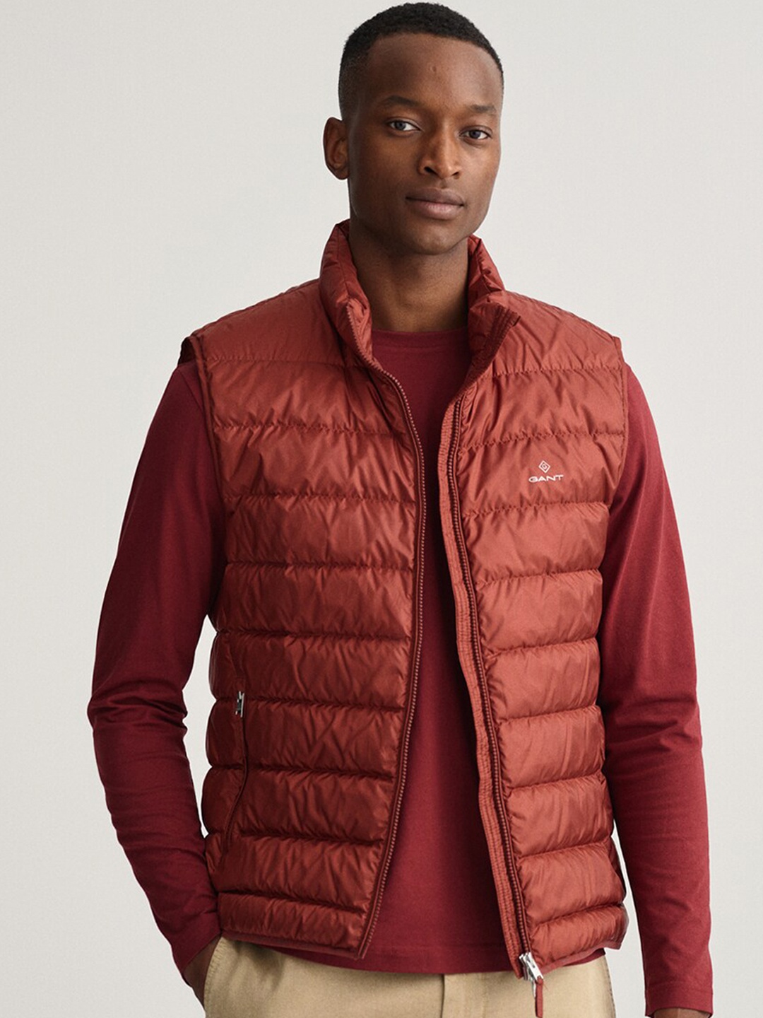 GANT Men Brown Puffer Jacket