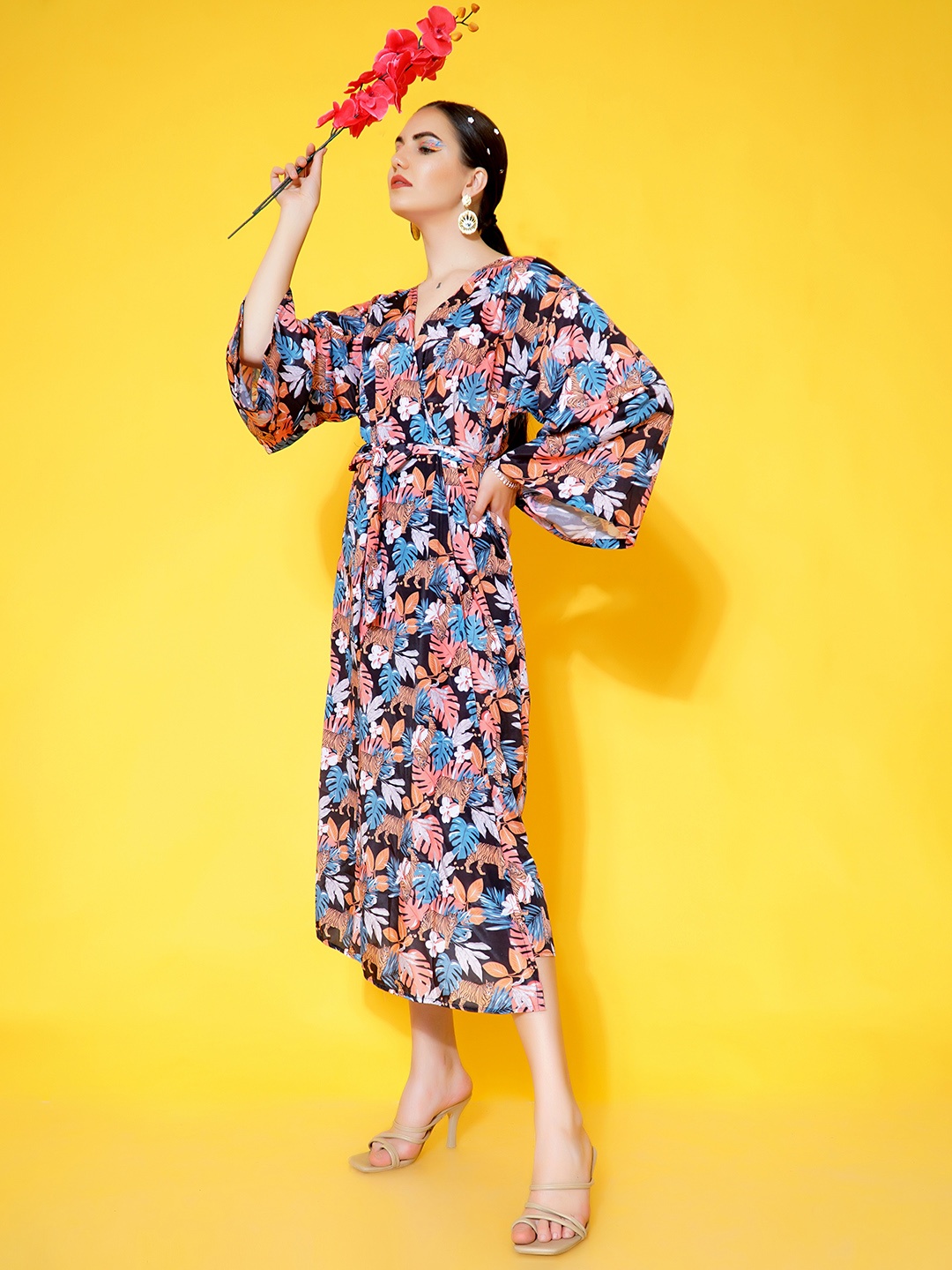 Stylecast X Hersheinbox Women Multicoloured Tropical Printed Satin Midi Dress, Multi
Stylecast X Hersheinbox Women Multicoloured Tropical Printed Satin Midi Dress, Multi