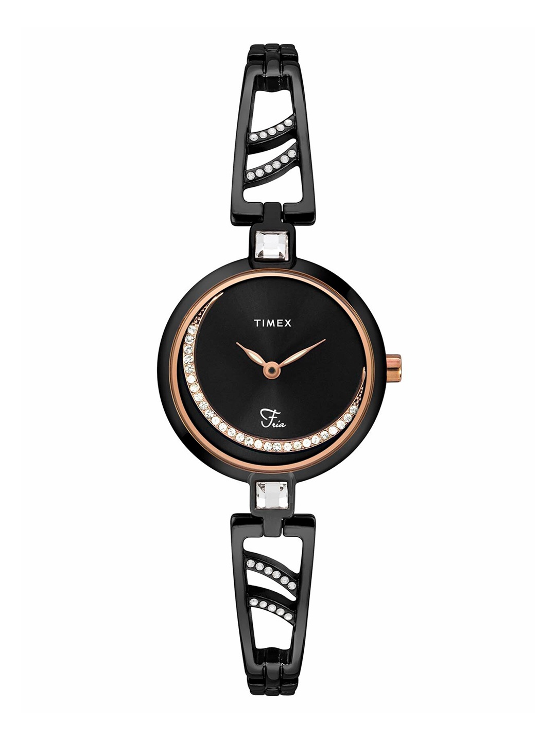 Timex Women Black Brass Embellished Dial & Bracelet Style Straps Analogue Watch TWEL15205
Timex Women Black Brass Embellished Dial & Bracelet Style Straps Analogue Watch TWEL15205