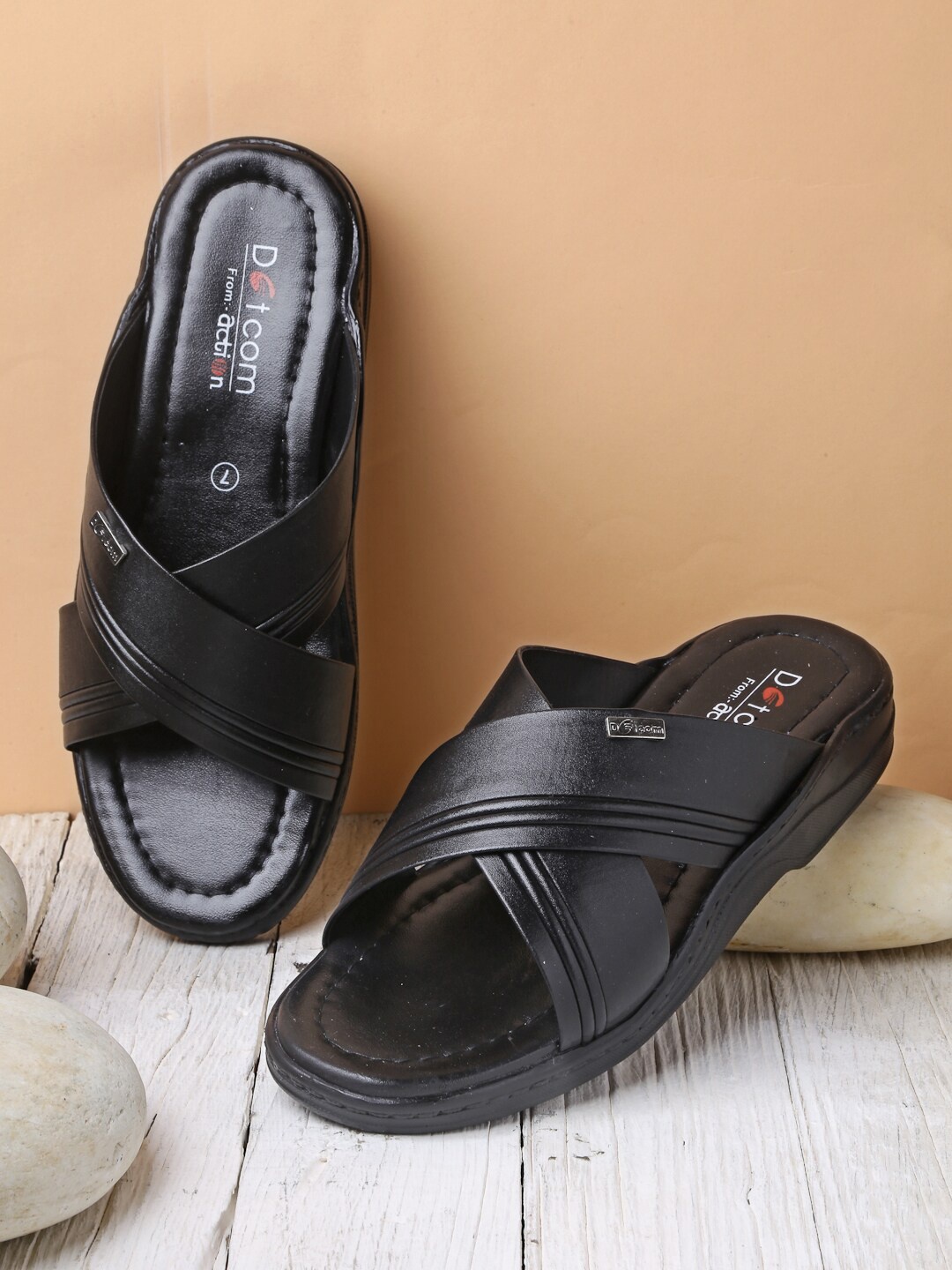Action Men Black Comfort Sandals