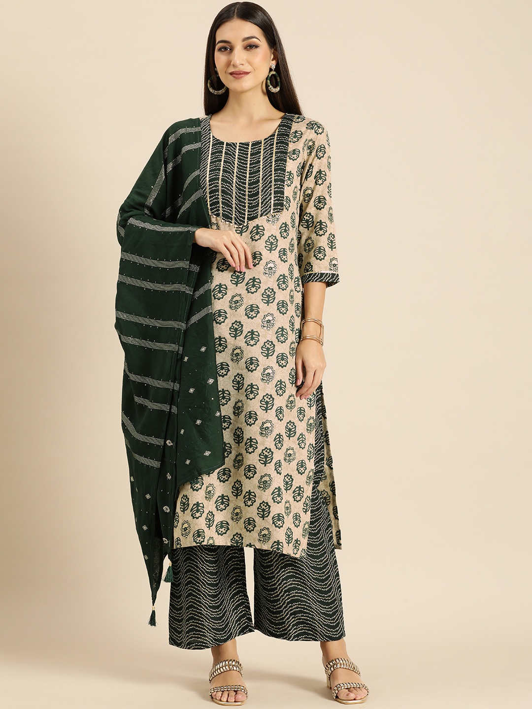 Anouk Women Beige Yoke Design Ethnic Motifs Printed Kurta with Palazzos & With Dupatta
Anouk Women Beige Yoke Design Ethnic Motifs Printed Kurta with Palazzos & With Dupatta