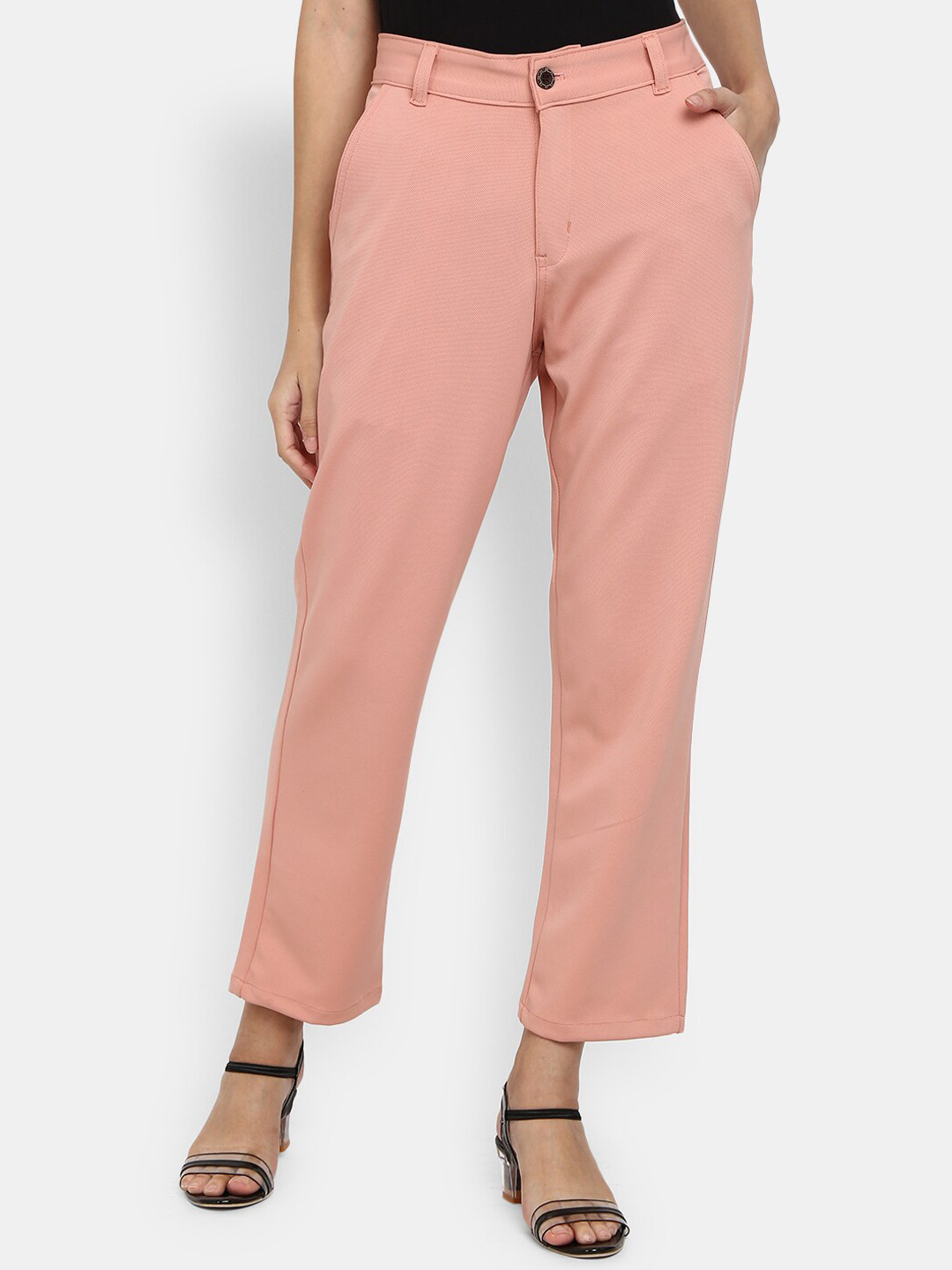 V-Mart Women Peach-Coloured Classic Trouser 
V-Mart Women Peach-Coloured Classic Trouser