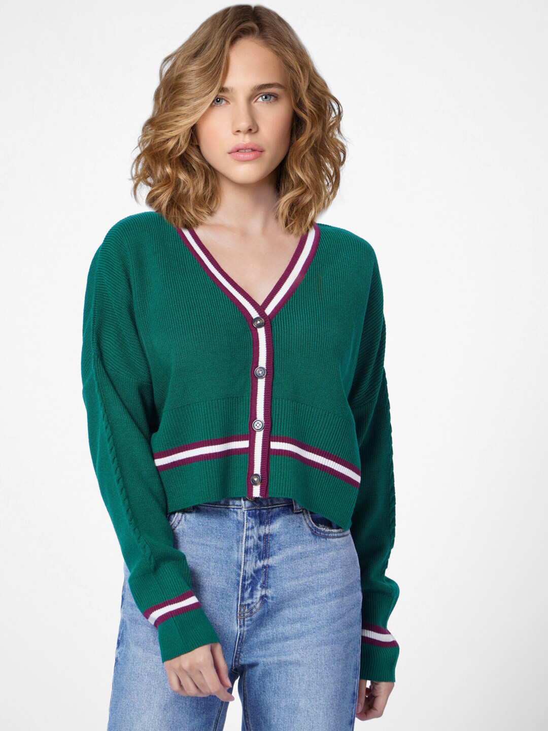 ONLY Women Green & Purple Cardigan
ONLY Women Green & Purple Cardigan