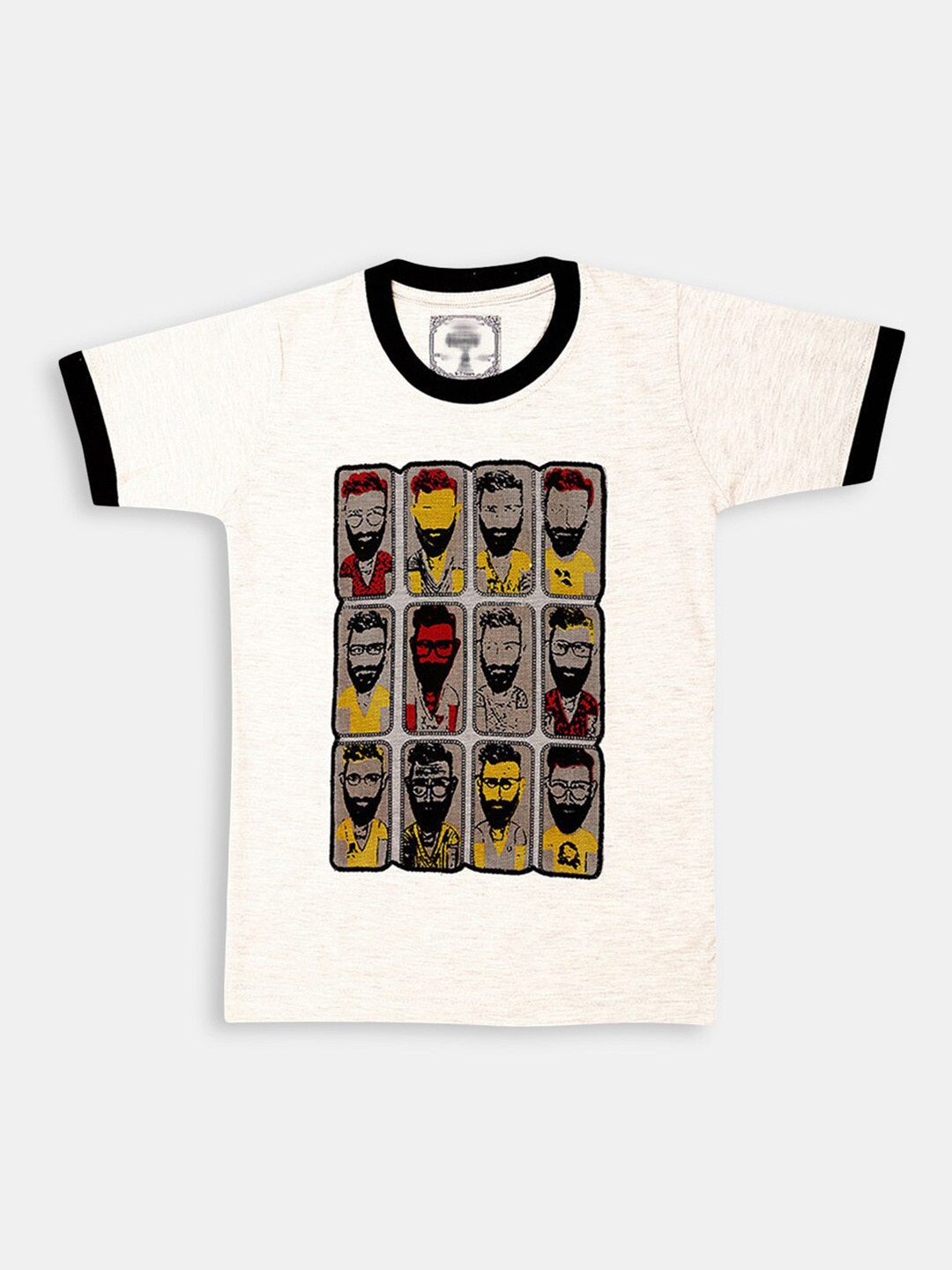 Hopscotch Boys Off White Cotton T-shirt