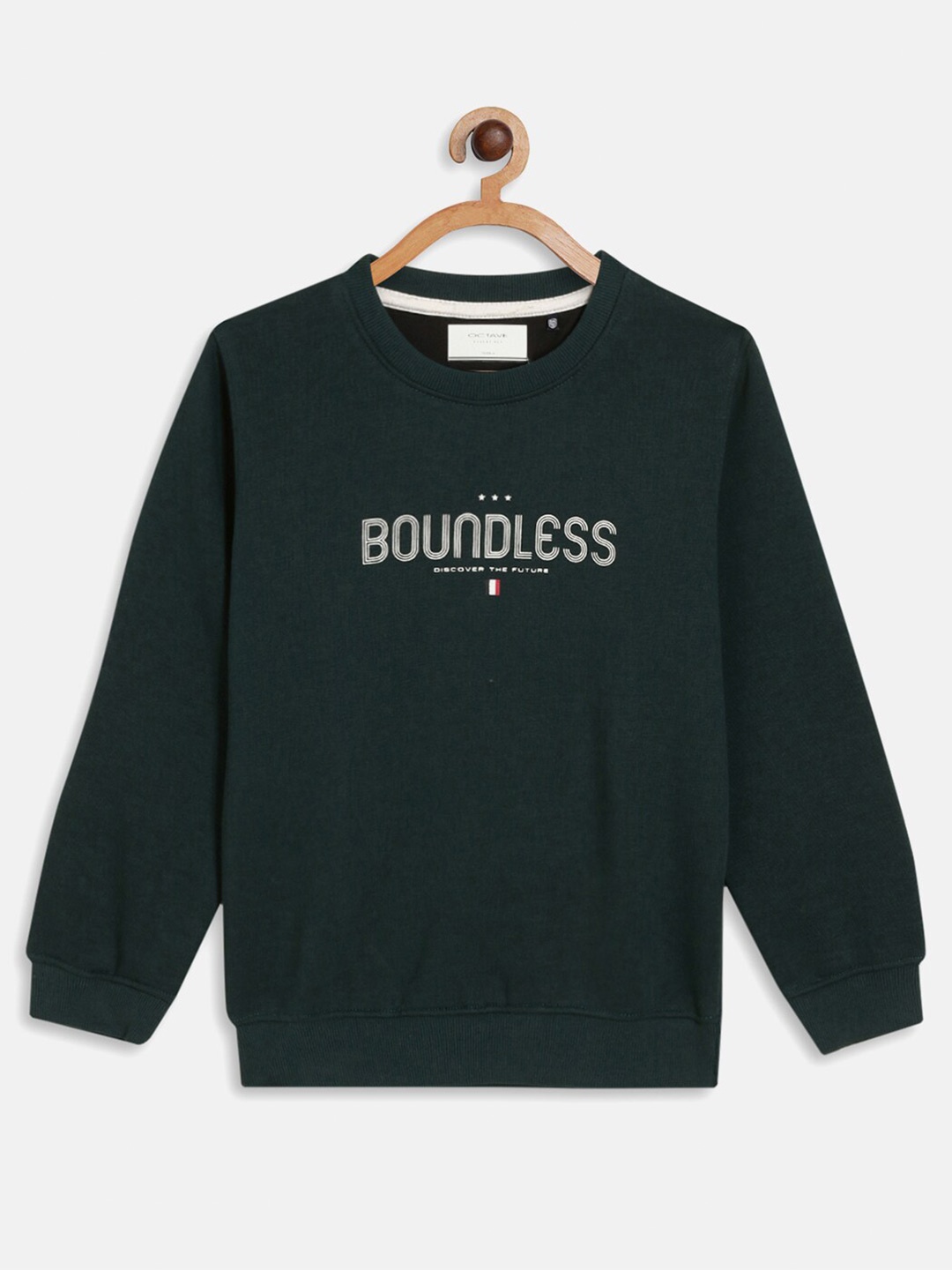 Octave Boys Green Printed Sweatshirt