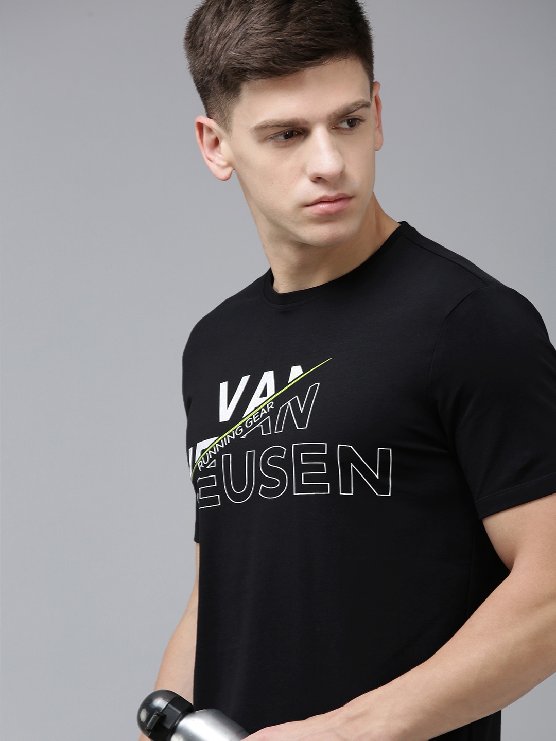 Van Heusen Flex Men Brand Logo Printed Slim Fit Sports T-shirt, Black
Van Heusen Flex Men Brand Logo Printed Slim Fit Sports T-shirt, Black