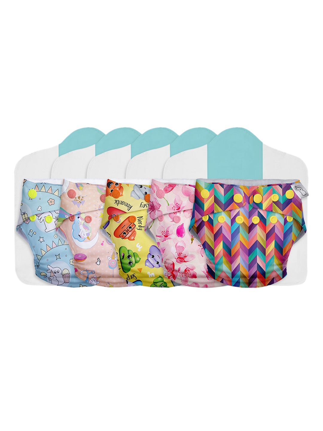 SuperBottoms Unisex Kids Pack of 5 Reusable Cloth Sustainable Diaper Combo Freesize UNO- New Version, Blue
SuperBottoms Unisex Kids Pack of 5 Reusable Cloth Sustainable Diaper Combo Freesize UNO- New Version, Blue