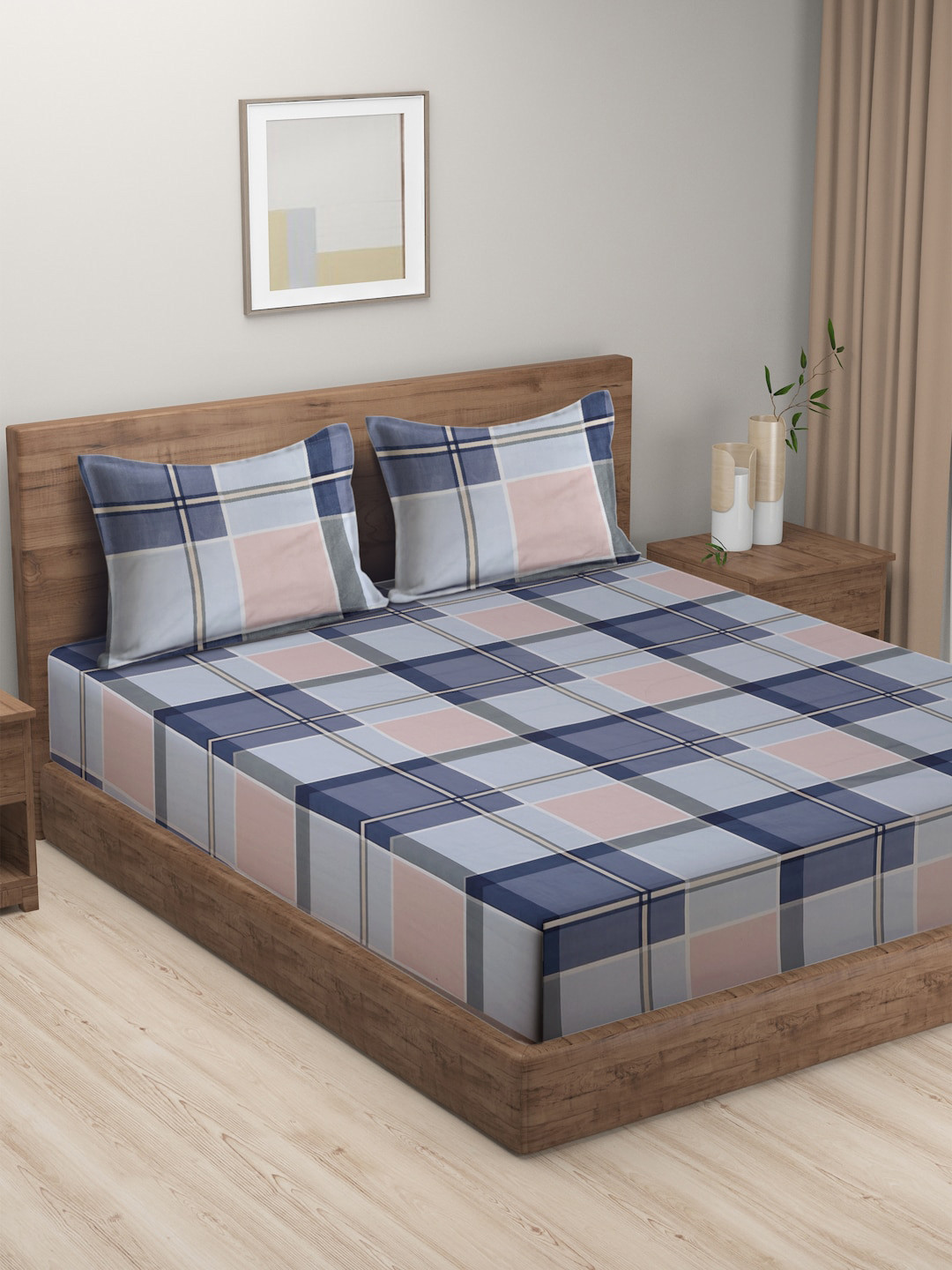 HOSTA HOMES Adults Multicolored Geometric 300 TC King Bedsheet with 2 Pillow Covers, Multi
HOSTA HOMES Adults Multicolored Geometric 300 TC King Bedsheet with 2 Pillow Covers, Multi