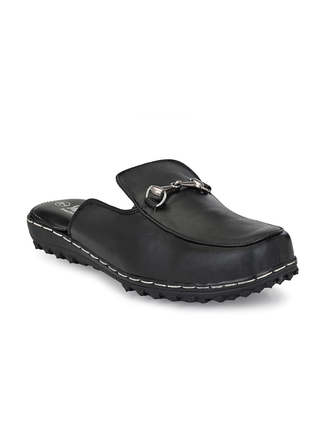 Sir Corbett Men Black Leather Comfort Sandals