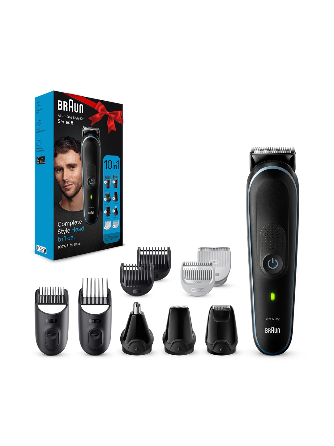 Braun Men MGK5445 Waterproof 9-In-1 Styling Kit 100-Min Runtime All In One Trimmer - Black
Braun Men MGK5445 Waterproof 9-In-1 Styling Kit 100-Min Runtime All In One Trimmer - Black