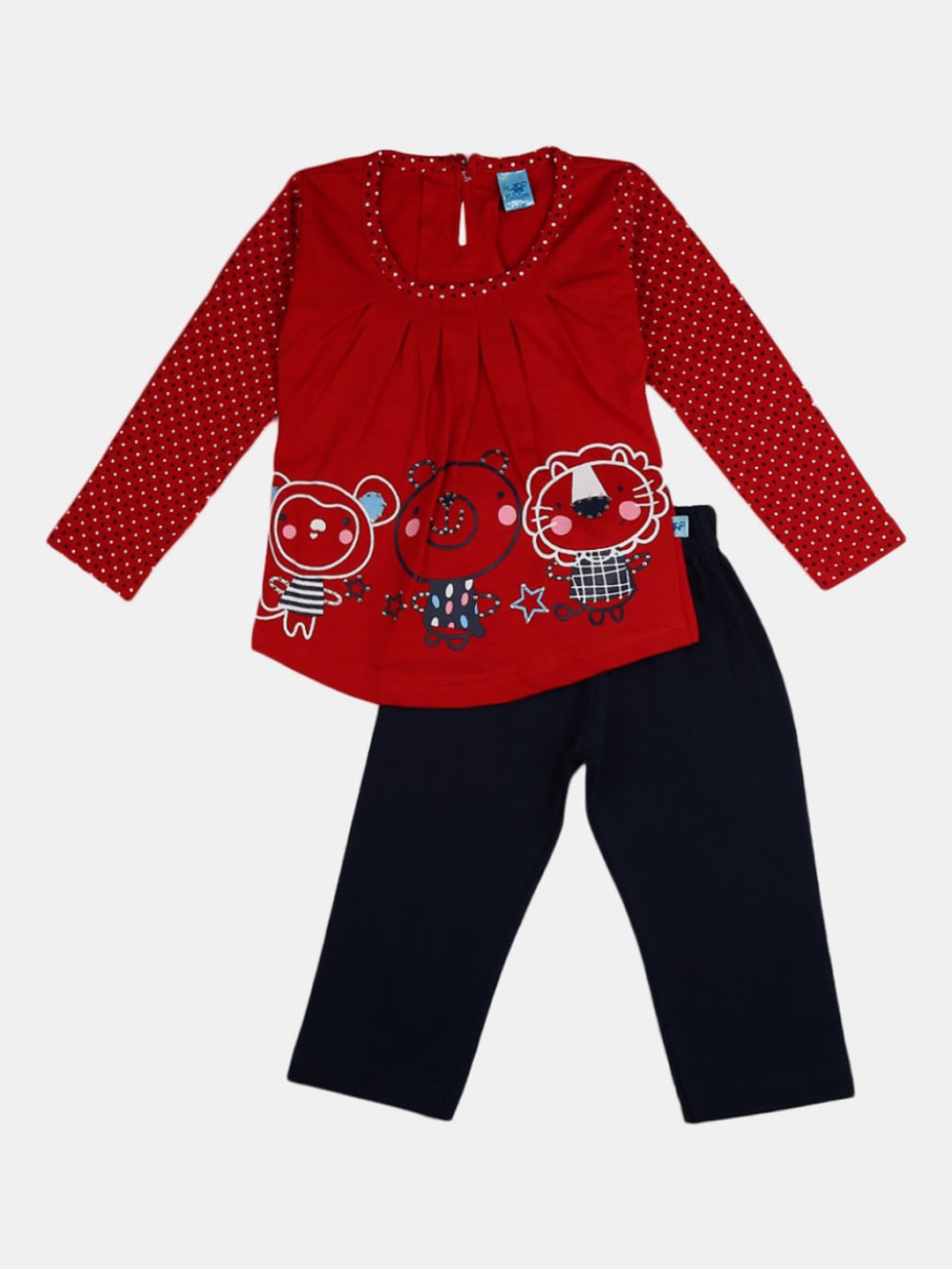 V-Mart Infant Girls Graphic Printed Long Sleeves Pure Cotton T-shirt With Pyjamas, Red
V-Mart Infant Girls Graphic Printed Long Sleeves Pure Cotton T-shirt With Pyjamas, Red