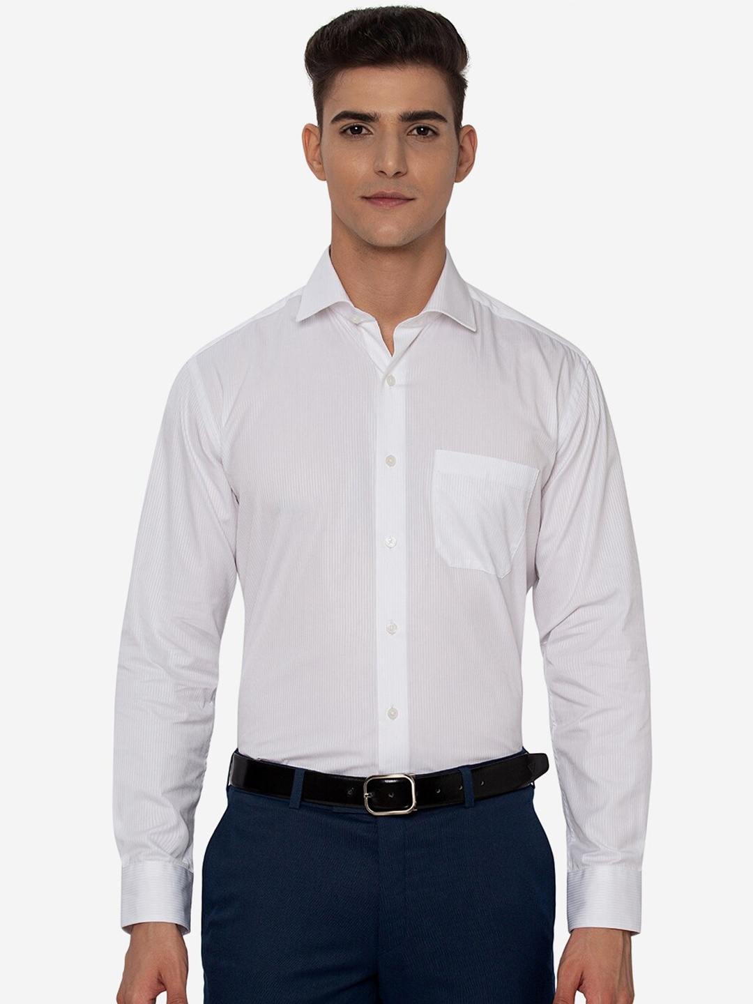 JADE BLUE Men White Formal Shirt