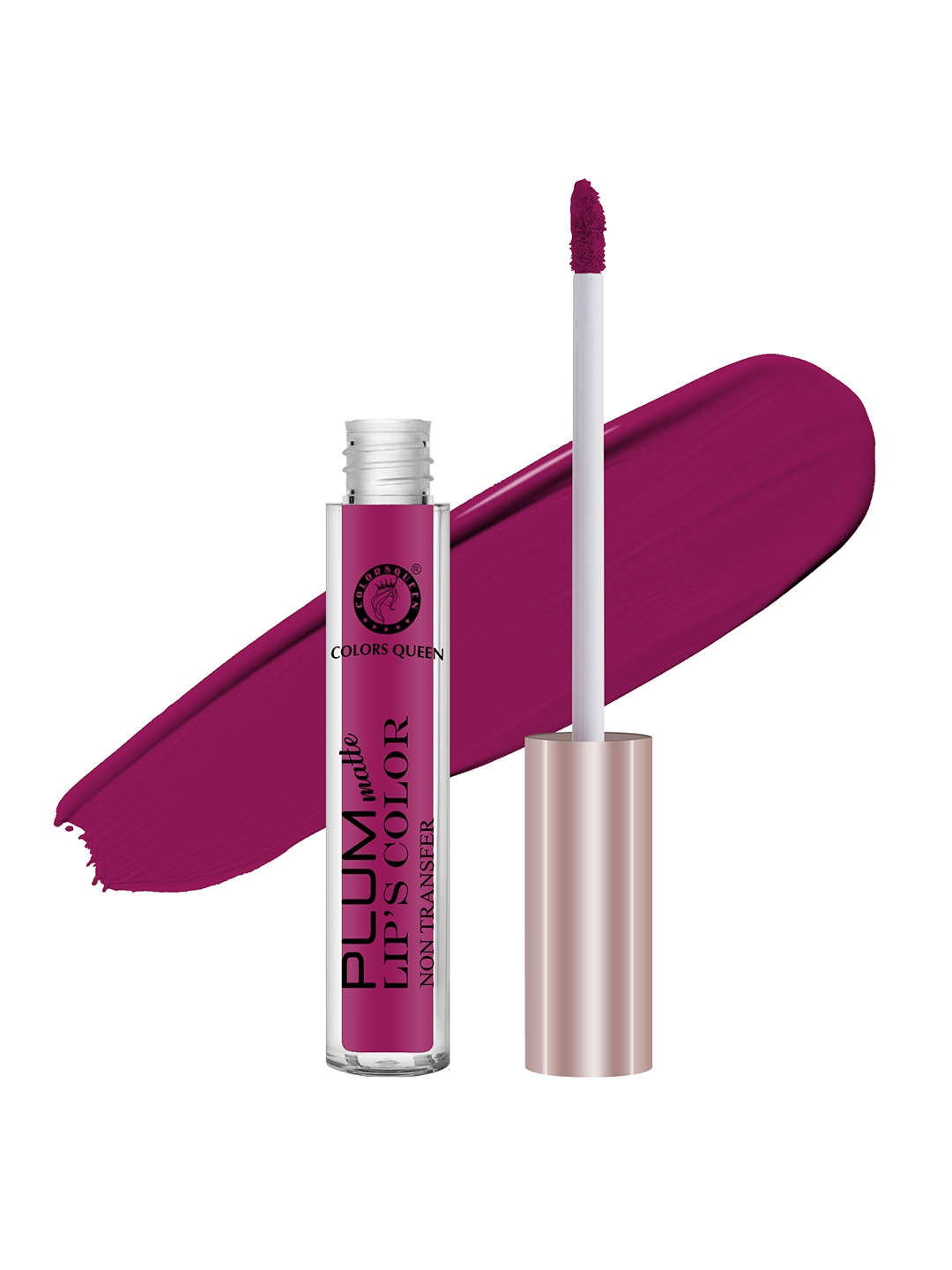 Colors Queen Plum Matte Non Transfer Water Proof Liquid Lipstick 7g - Magenta 17