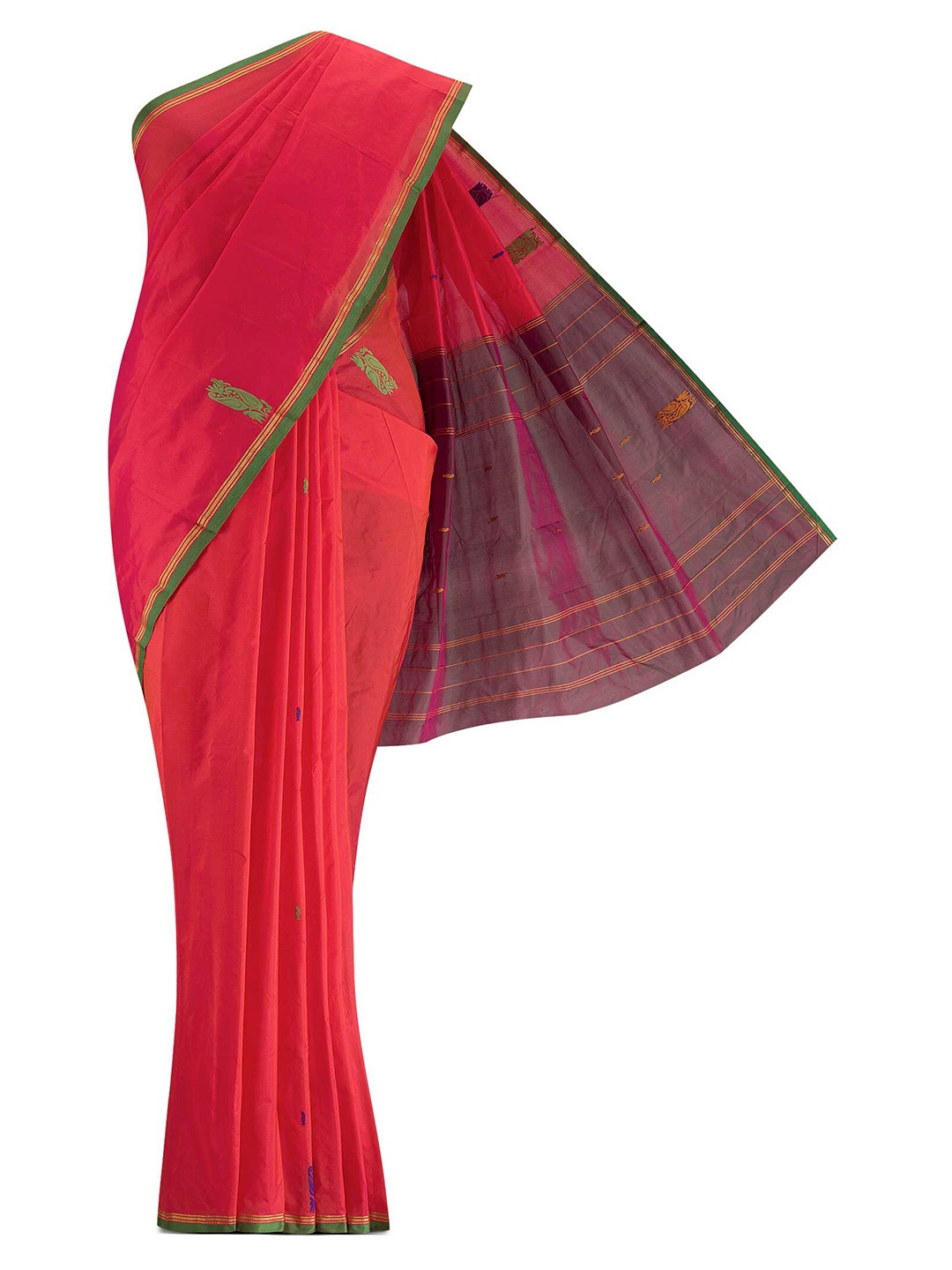 Nalli Next Red Woven Design Art Silk Saree