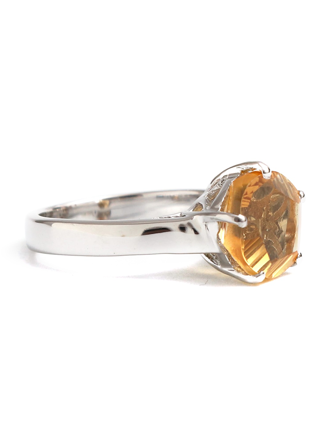 HIFLYER JEWELS Women Yellow Rhodium-Plated 92.5 Sterling Silver Stone-Studded Finger Ring
HIFLYER JEWELS Women Yellow Rhodium-Plated 92.5 Sterling Silver Stone-Studded Finger Ring