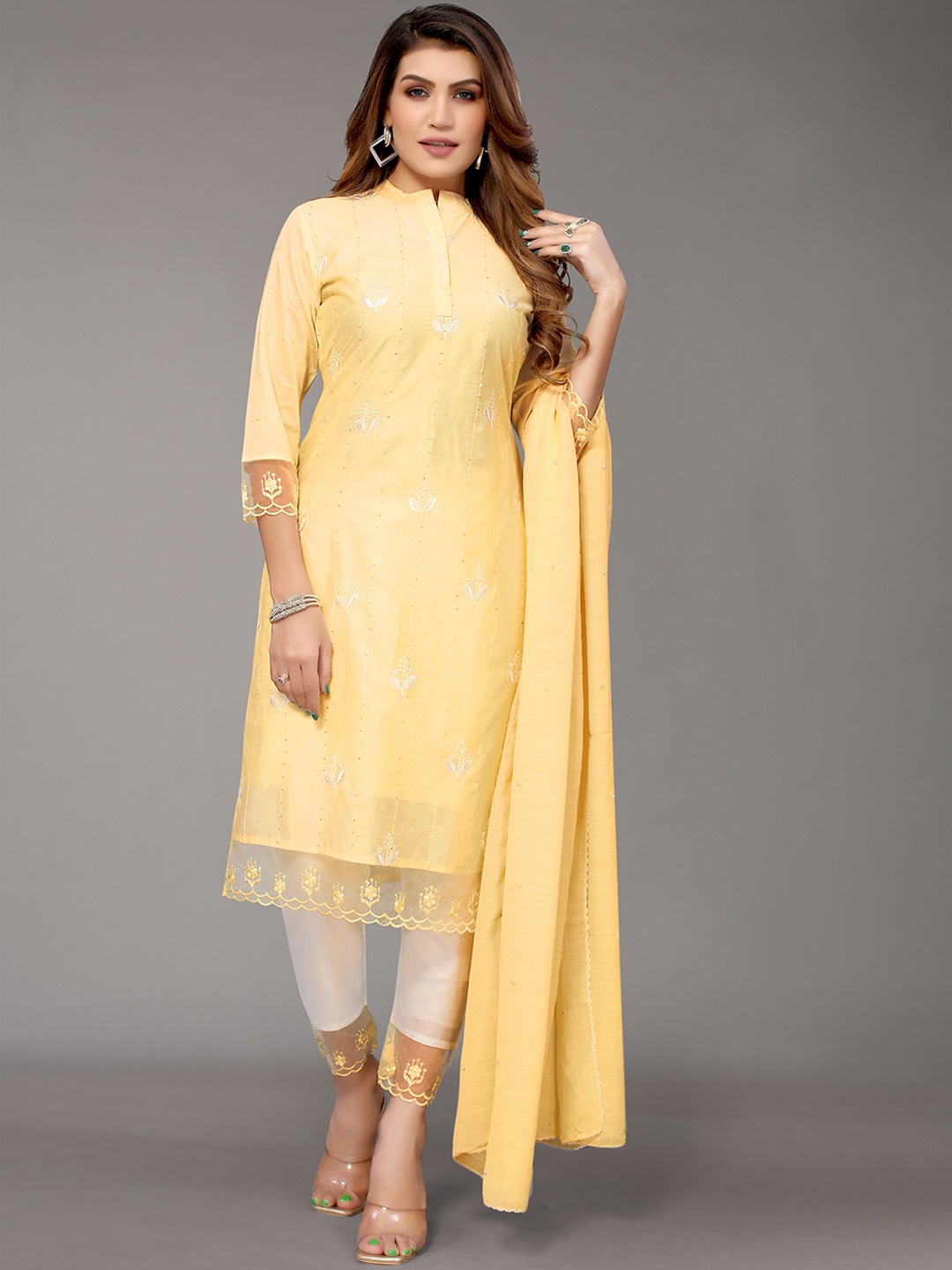 Nimayaa Women Pink Ethnic Motifs Embroidered Empire Sequinned Kurta with Trouser & Dupatta
Nimayaa Women Pink Ethnic Motifs Embroidered Empire Sequinned Kurta with Trouser & Dupatta